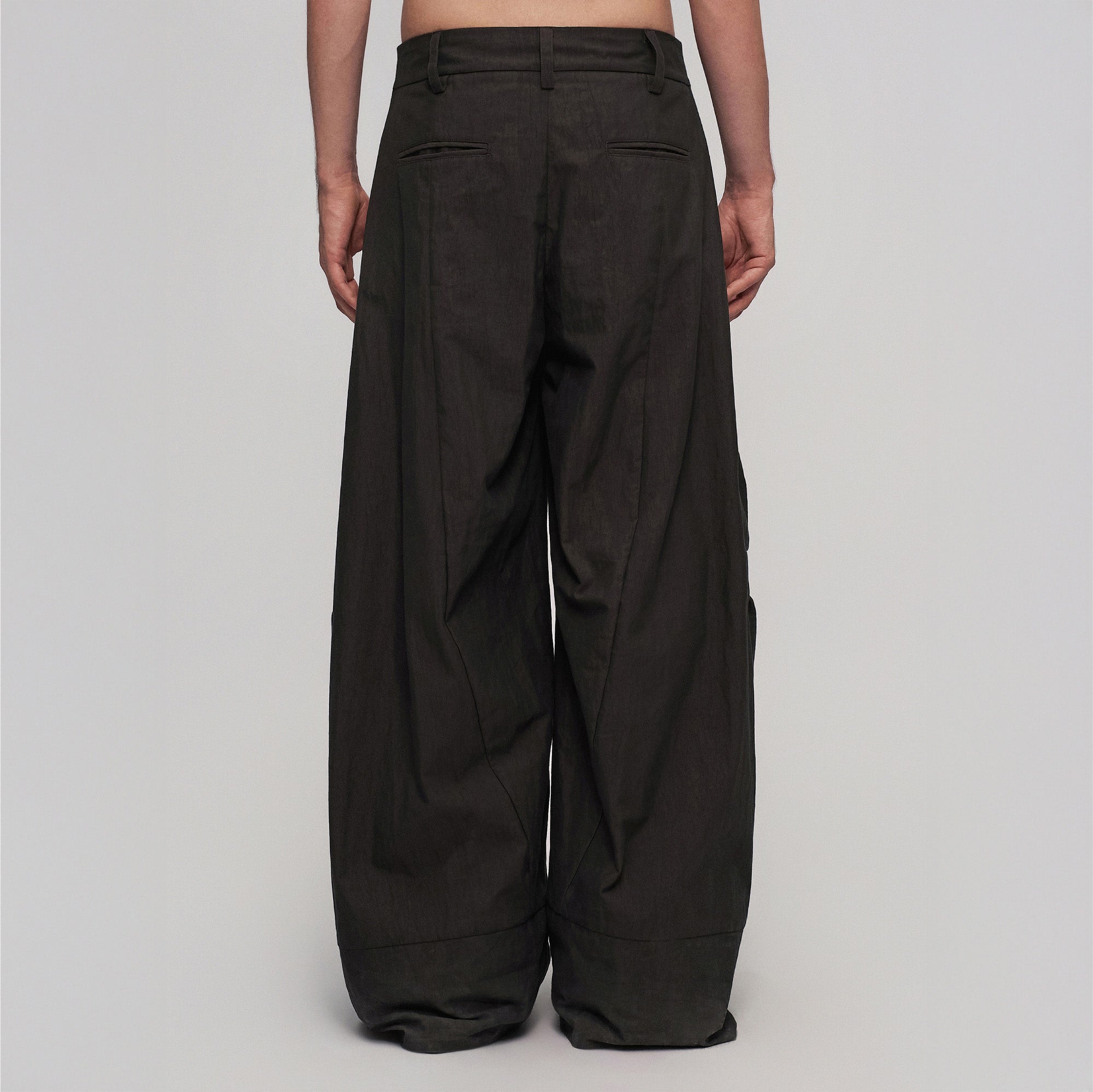 ILNya Nieternite Nifutur Pleated Big-Pocket Wide-Leg Cargo Pants