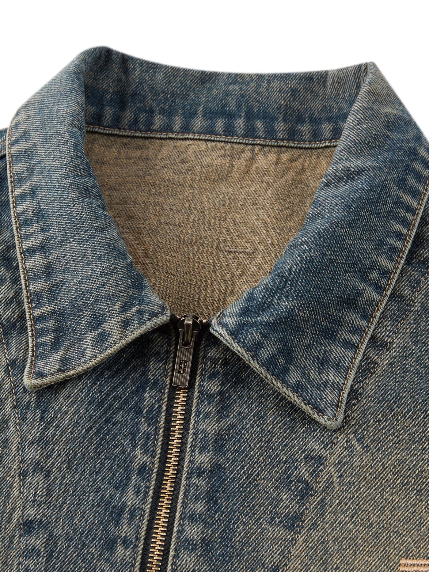 BONELESS Washed Spliced Denim Jacket, premium urban and streetwear designers apparel on PROJECTISR.com, BONELESS