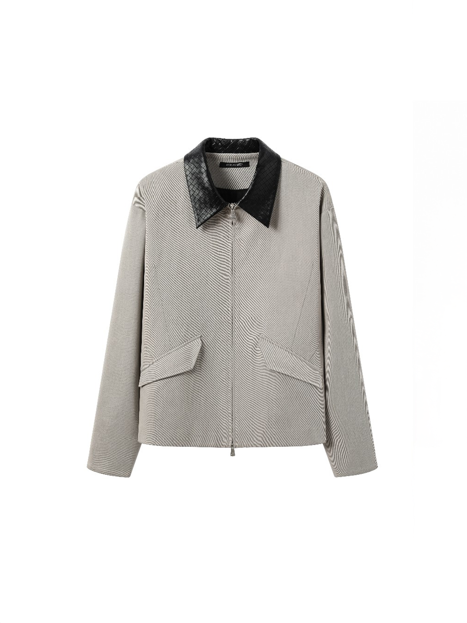ALVNG AR ANTS Minimal Contrast Woven Collar Jacket