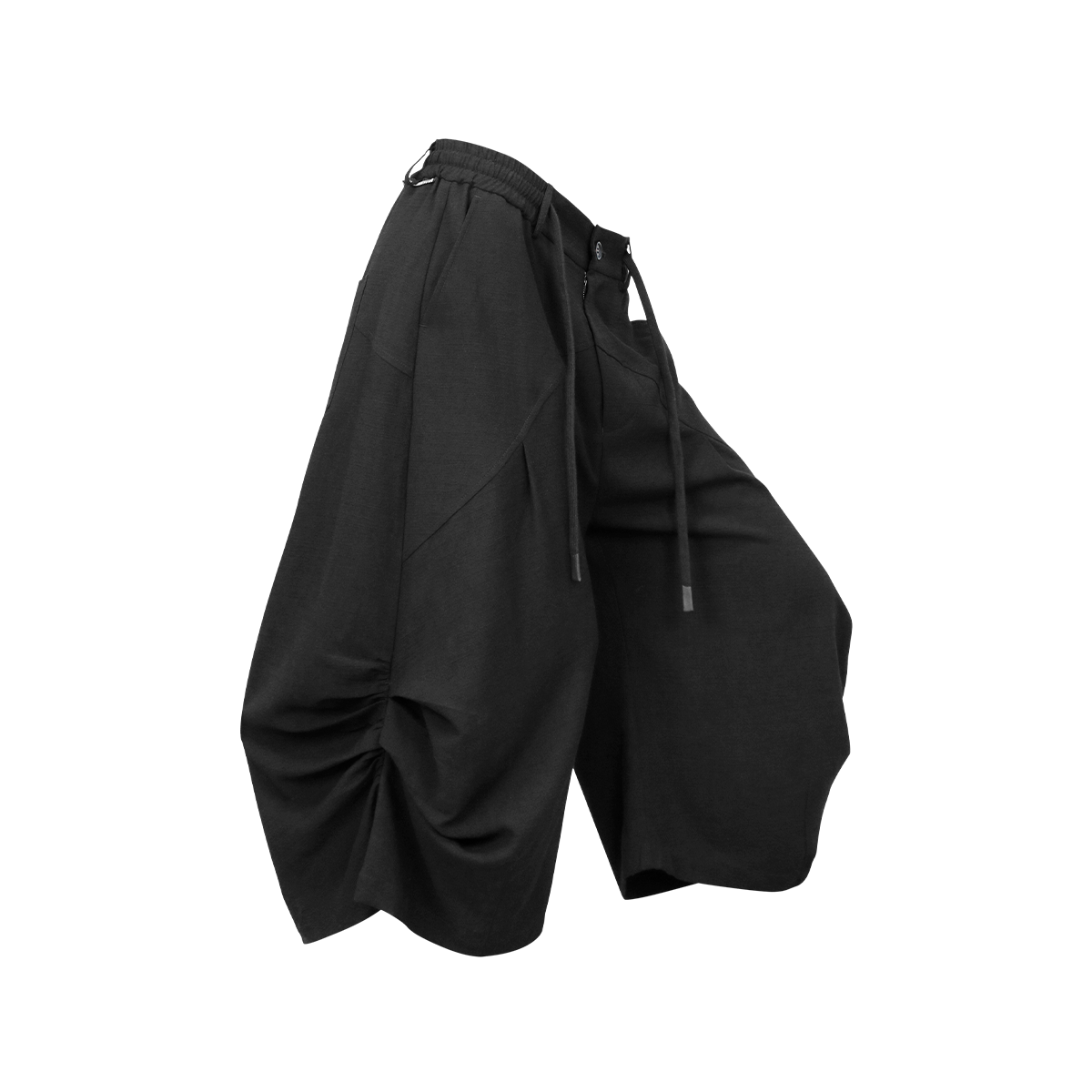 RELABEL Ruched Tencel-Acetate Oversized Shorts, premium urban and streetwear designers apparel on PROJECTISR.com, RELABEL