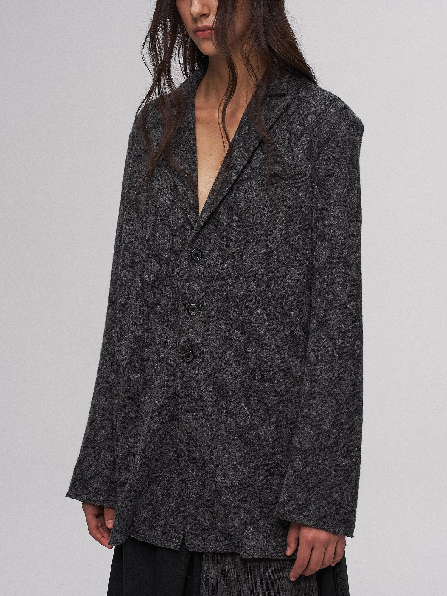 ILNya Nieternite Nifutur Paisley Jacquard Oversized Blazer