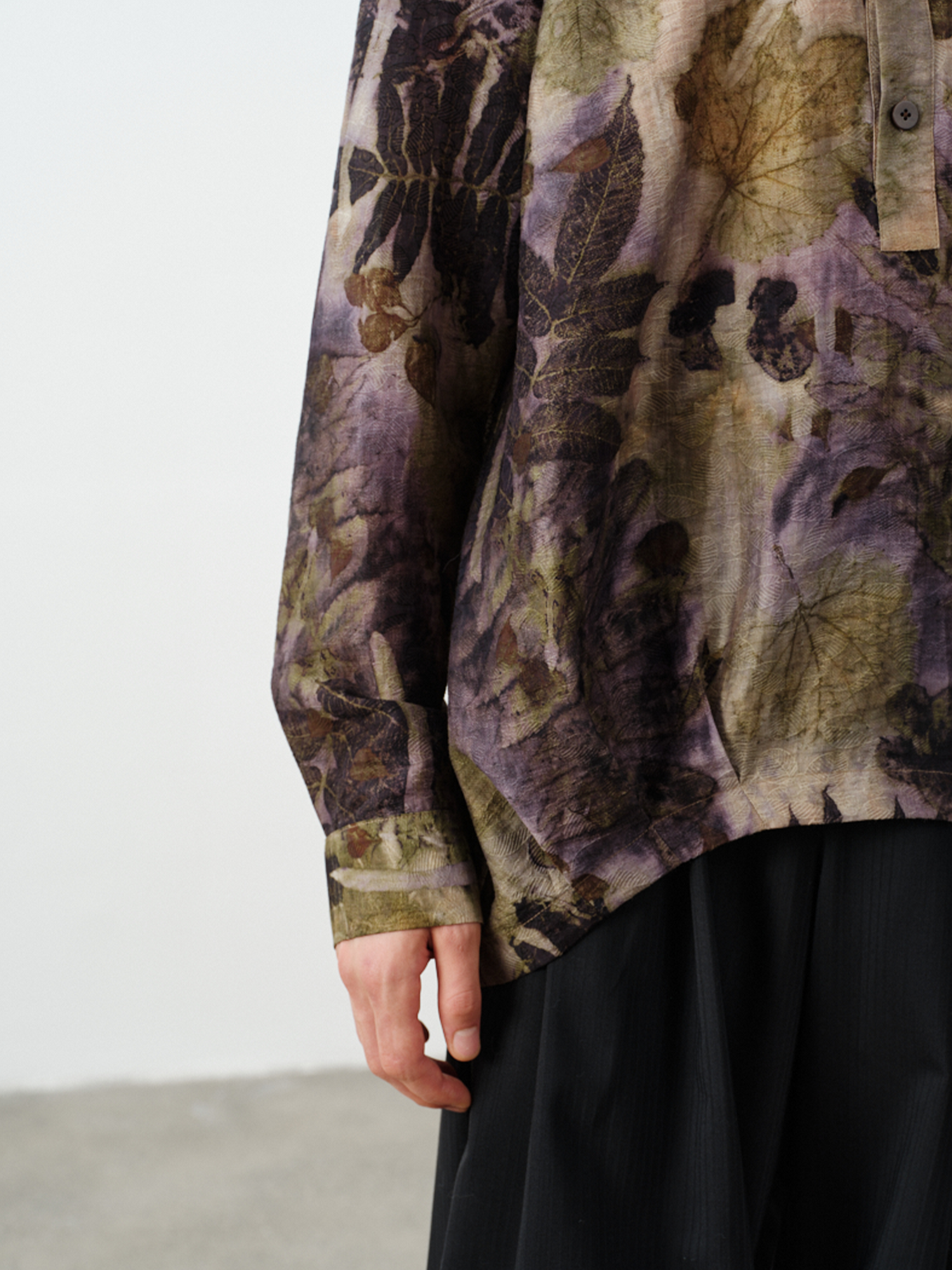 GRAINMUSTARD Retro Botanical Jacquard Tencel Shirt