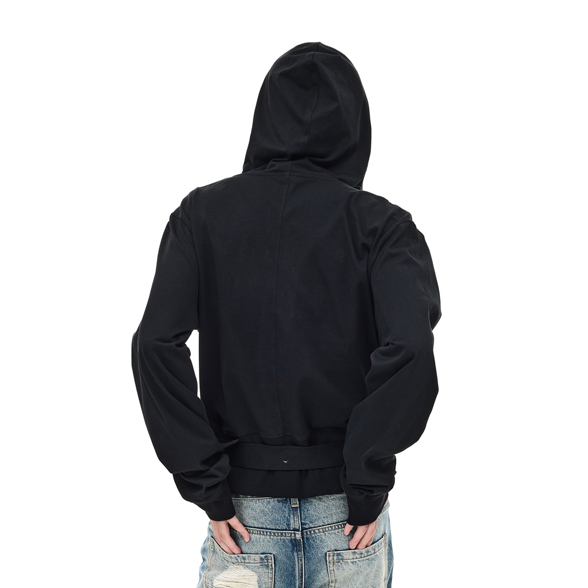WHISTLEHUNTER Detachable-Belt Deep V-Cut Hardware Hoodie, premium urban and streetwear designers apparel on PROJECTISR.com, WHISTLEHUNTER