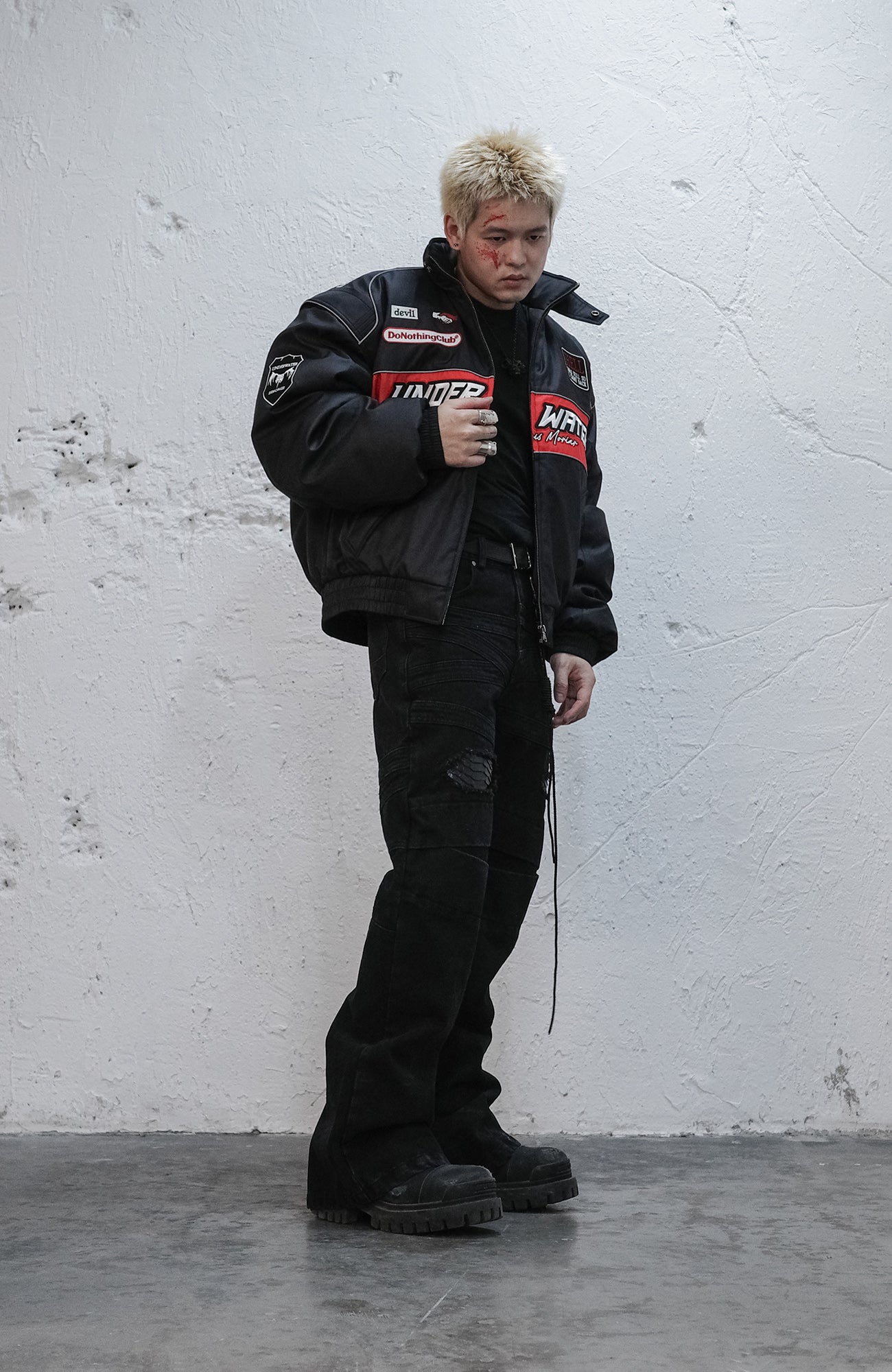 UNDERWATER Hell Racer Embroidered Padded Bomber