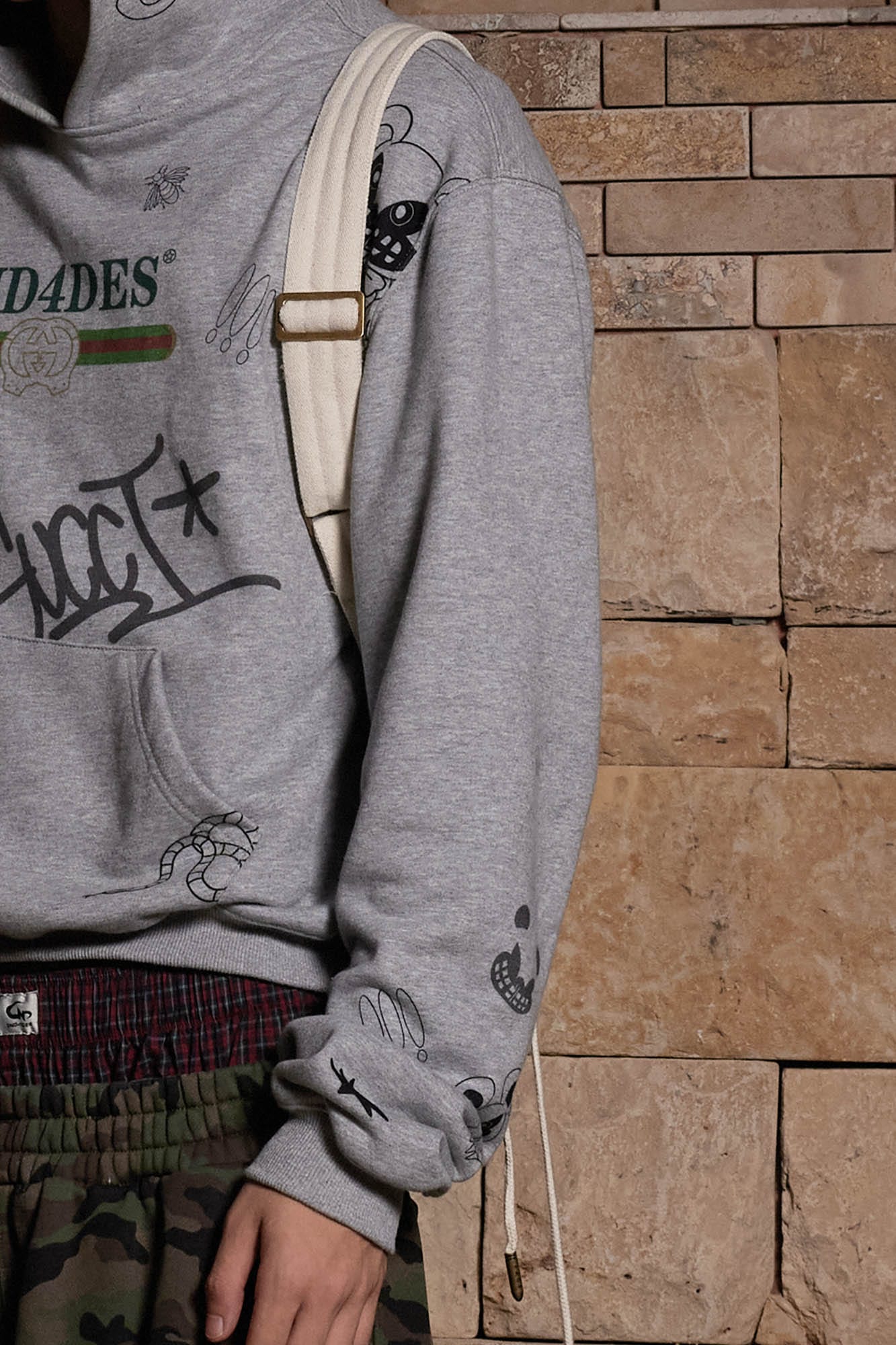 DND4DES Graffiti Bootleg Oversized Hoodie