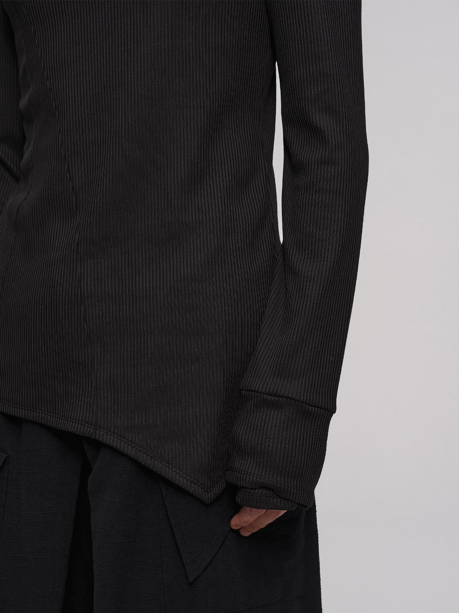 ILNya Nieternite Nifutur Asymmetric Ribbed Mock Neck Sweater, premium urban and streetwear designers apparel on PROJECTISR.com, ILNya Nieternite Nifutur