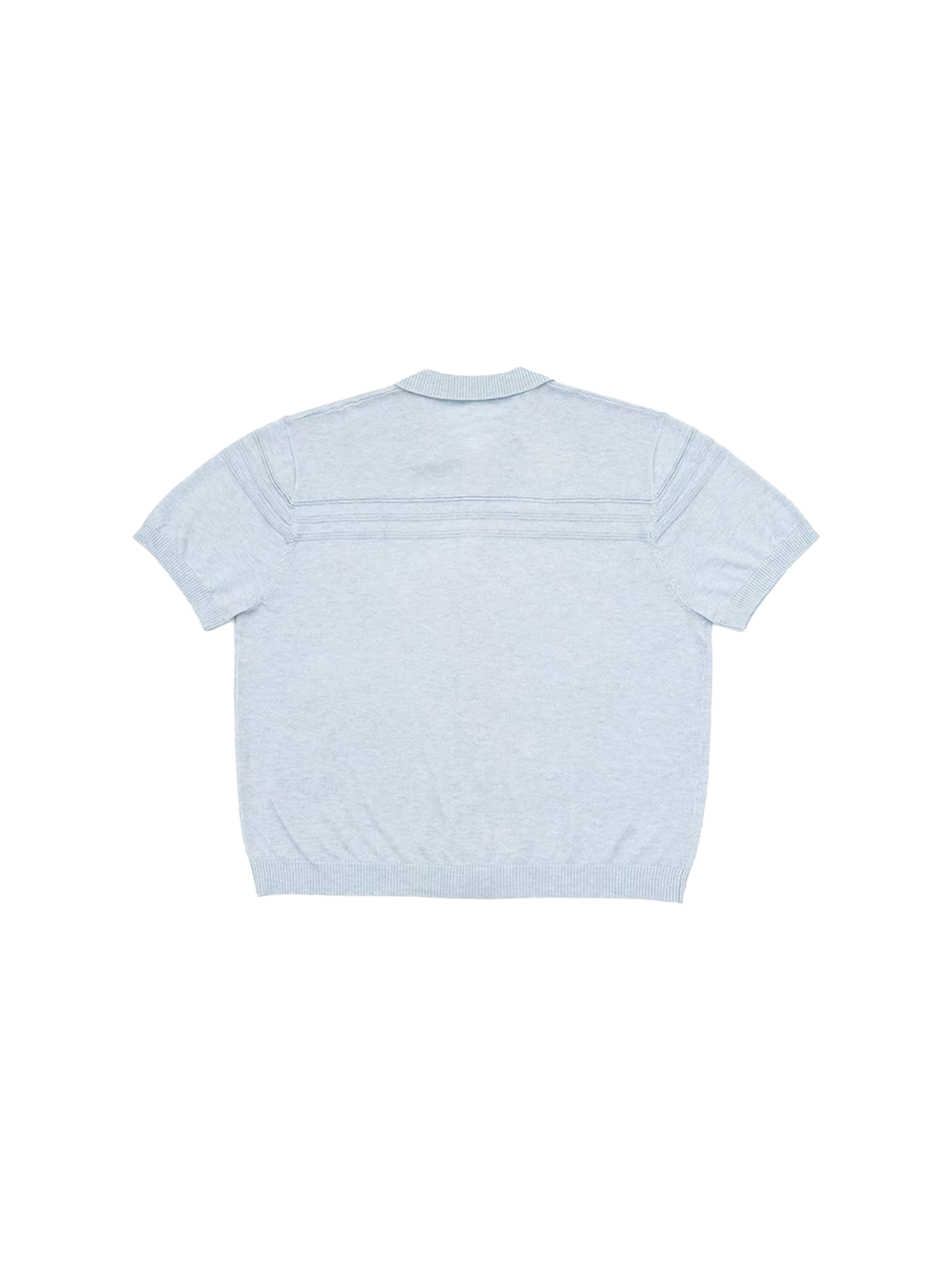 IN EXISTENCE Jacquard-Trim Wool-Blend Knit Half Shirt, premium urban and streetwear designers apparel on PROJECTISR.com, IN EXISTENCE