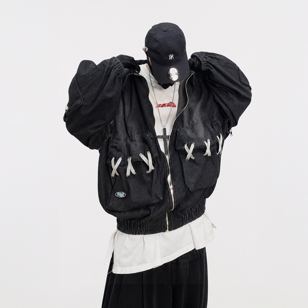 UUCSCC Retro Detachable-Sleeve Multi-Pocket Denim Jacket