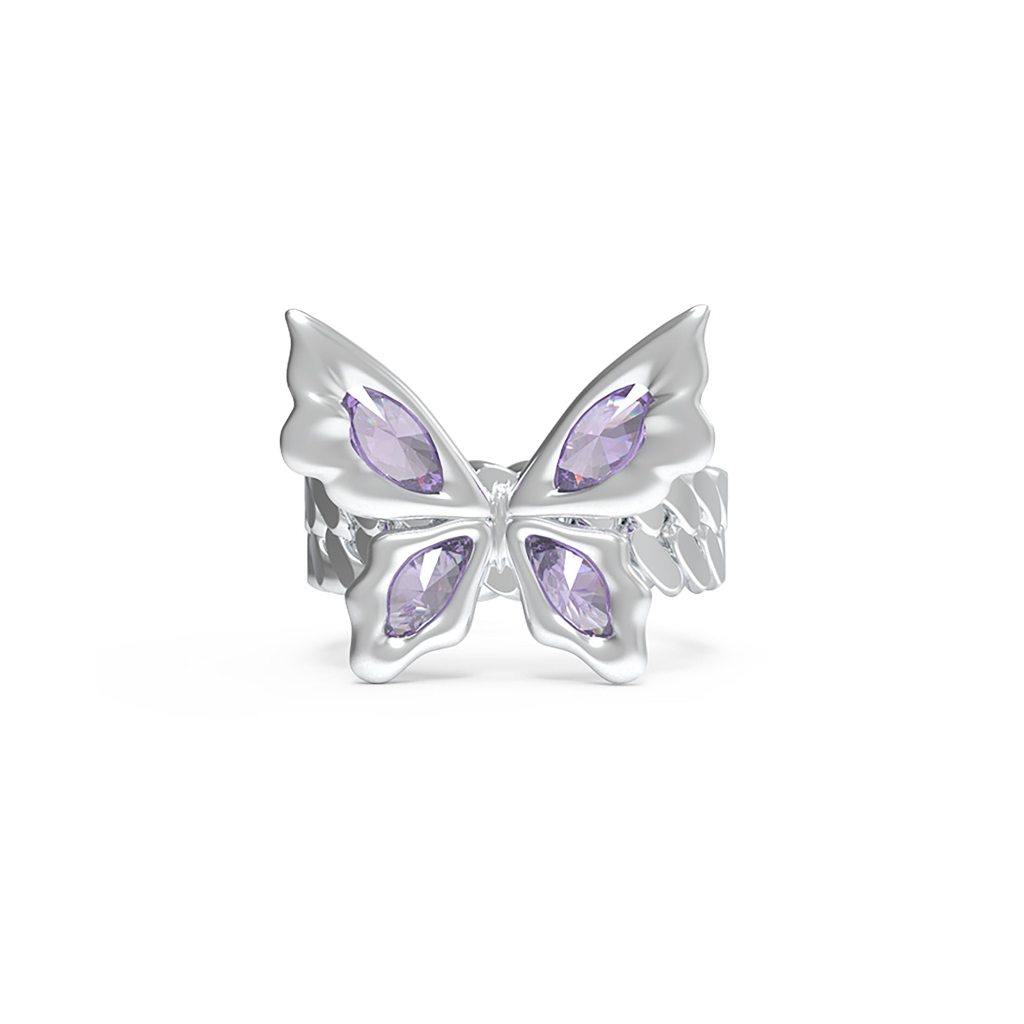 YURITAN Butterfly Cuban Link Ring