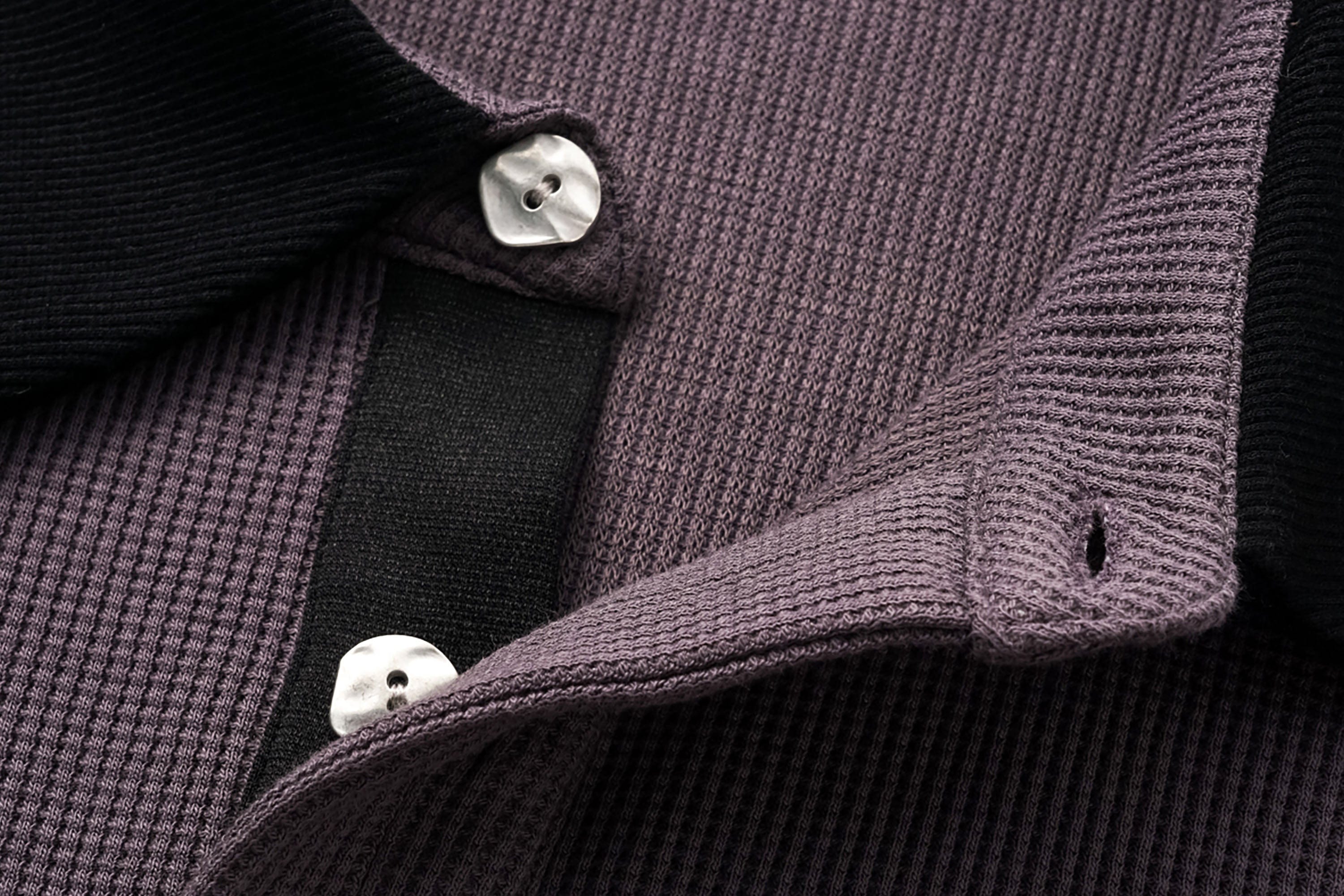 ALVNG AR ANTS Contrast Collar Waffle Knit Polo Shirt, premium urban and streetwear designers apparel on PROJECTISR.com, ALVNG AR ANTS