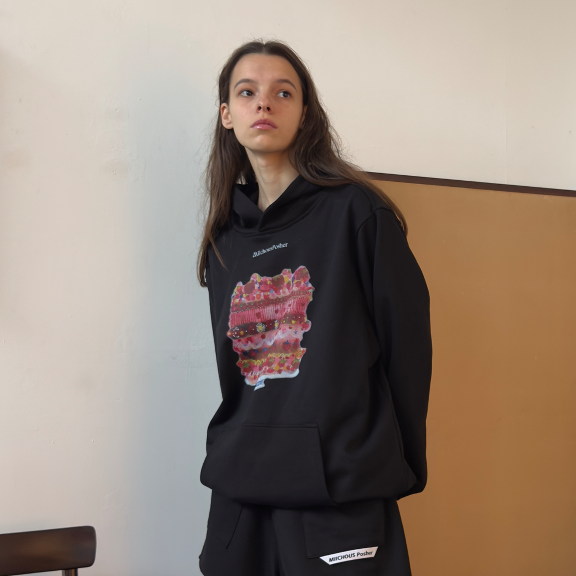 MIICHOUS Cake Graphic Oversized Hoodie