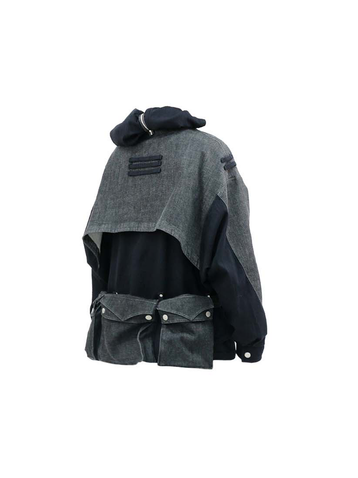 RELABEL Deconstructed Selvedge Denim Multi-Pocket Utility Jacket