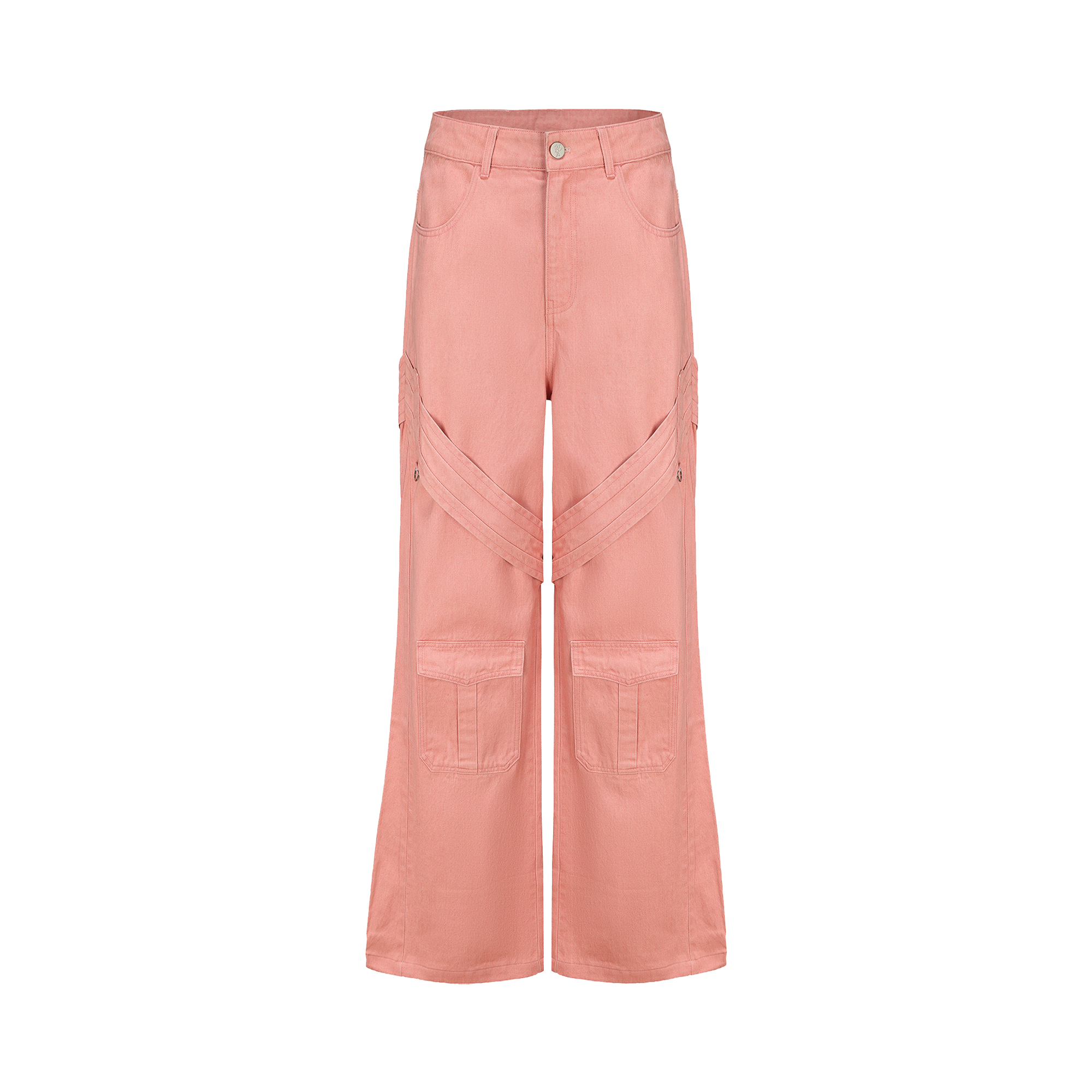 CYCYCY Tie Detail Multi-Pocket Cargo Jeans