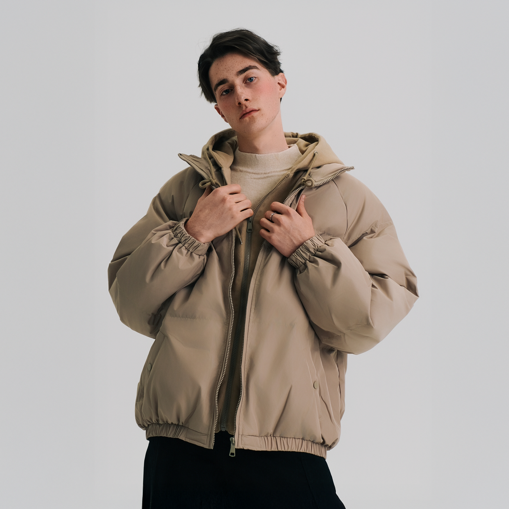 WIID Essential faux layered Hooded Puffer Jacket