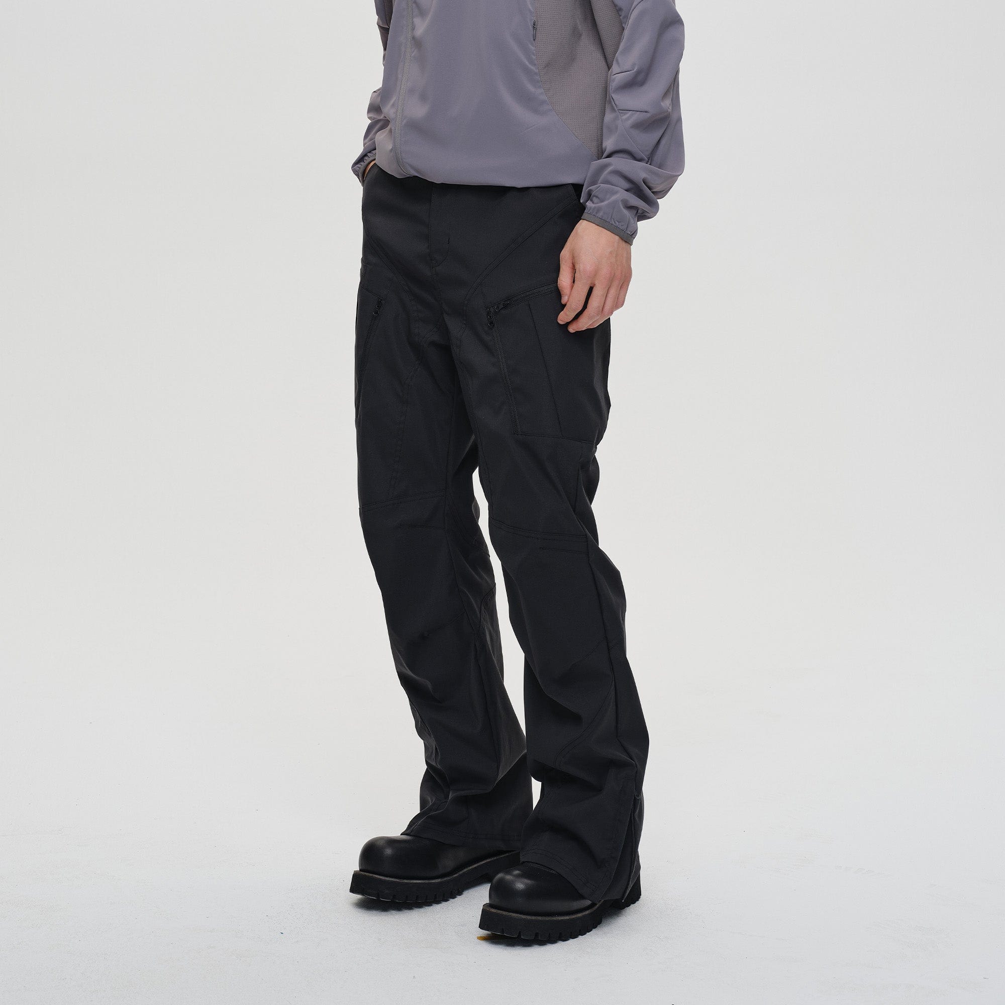 CATSSTAC Tech Paneled Zipper Pockets Elastic Waist Pants, premium urban and streetwear designers apparel on PROJECTISR.com, CATSSTAC