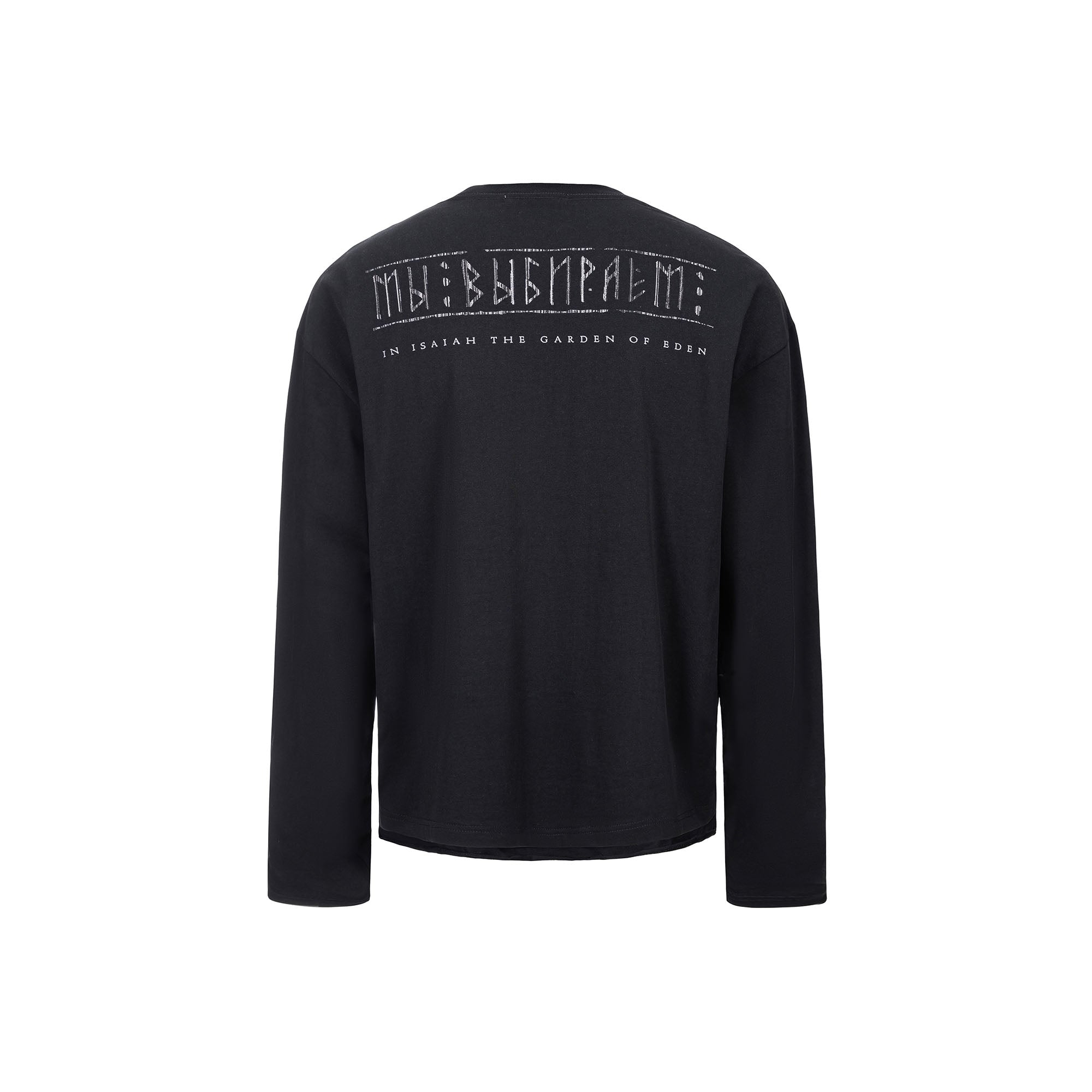 ESAIAS Graphic Faux Layer Henley Long-Sleeve Tee, premium urban and streetwear designers apparel on PROJECTISR.com, ESAIAS