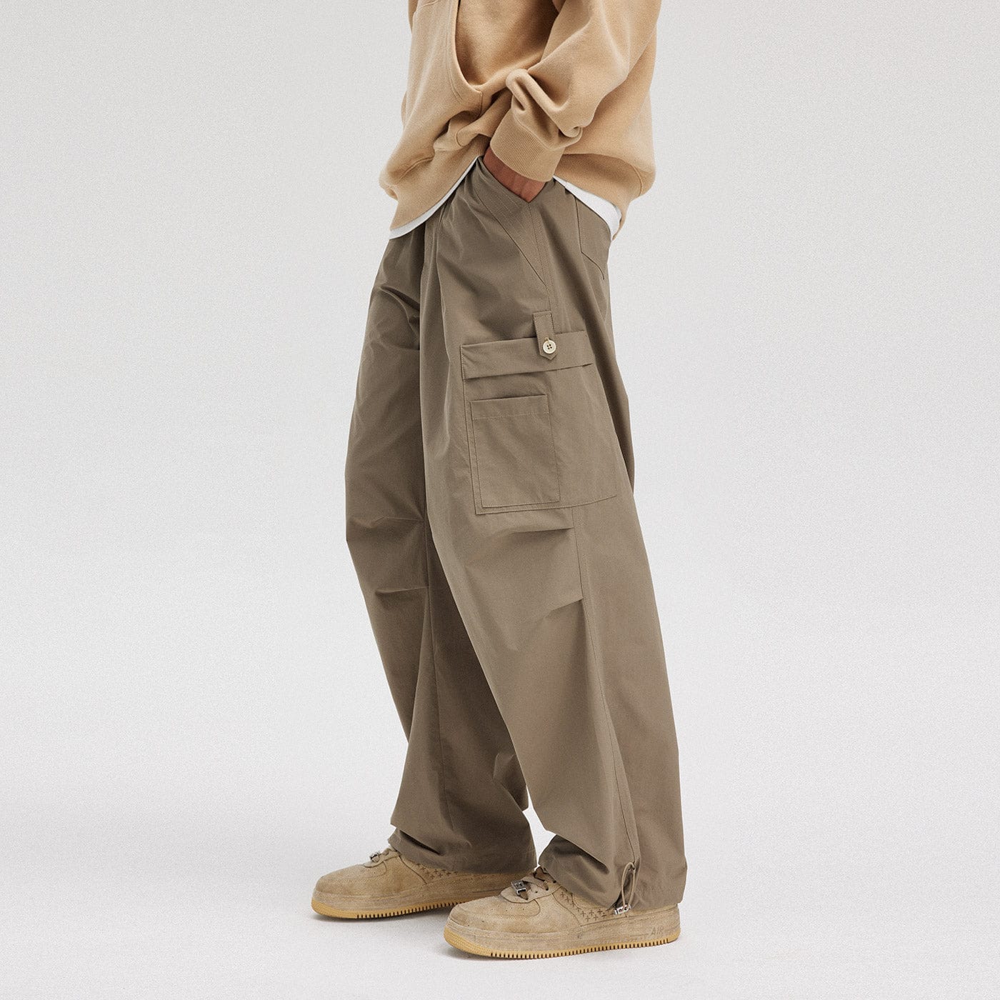 BONELESS Double Pleated Cargo Pants, premium urban and streetwear designers apparel on PROJECTISR.com, BONELESS