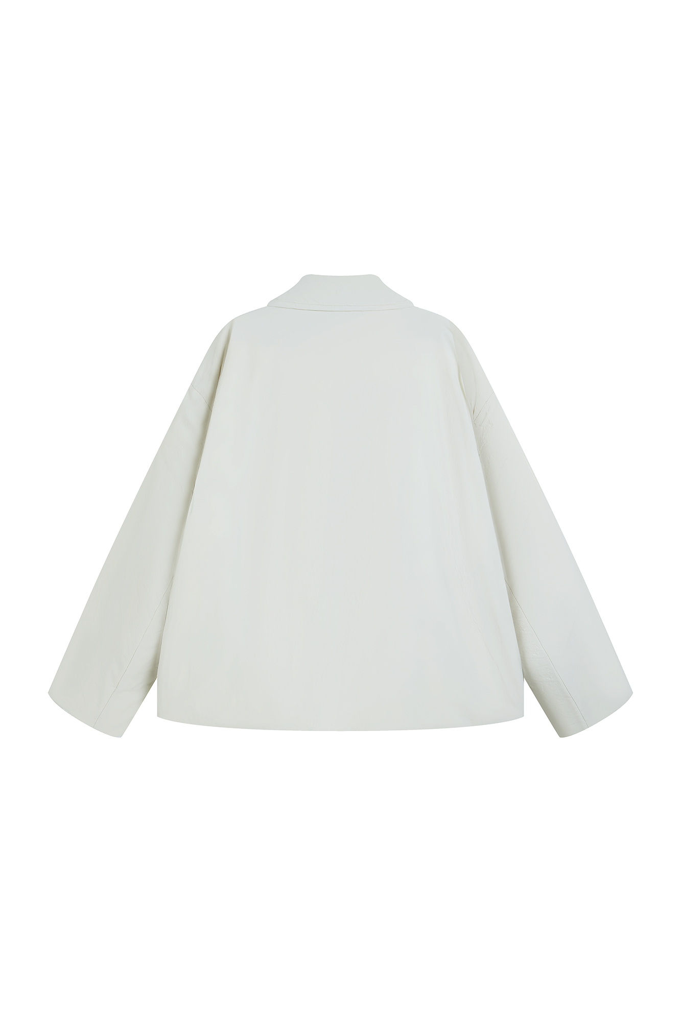 SAME FLOW Layered Contrast Placket Puffer Jacket