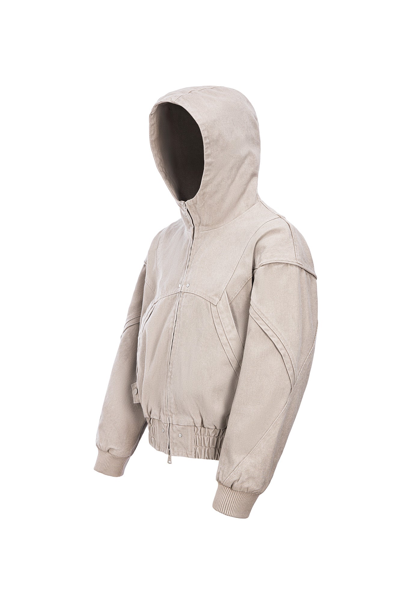 CATSSTAC Structured Panel Studded Hooded Jacket, premium urban and streetwear designers apparel on PROJECTISR.com, CATSSTAC