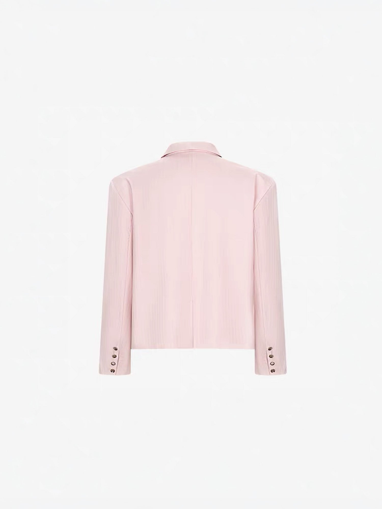TIWILLTANG Cropped Pinstripe Strap Blazer White/Pink, premium urban and streetwear designers apparel on PROJECTISR.com, TIWILLTANG
