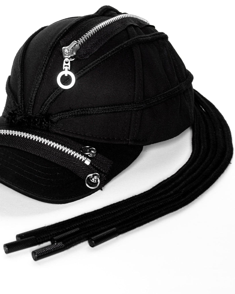 INSIDE OUT Multi-Zipper Dreadlock Cap, premium urban and streetwear designers apparel on PROJECTISR.com, INSIDE OUT