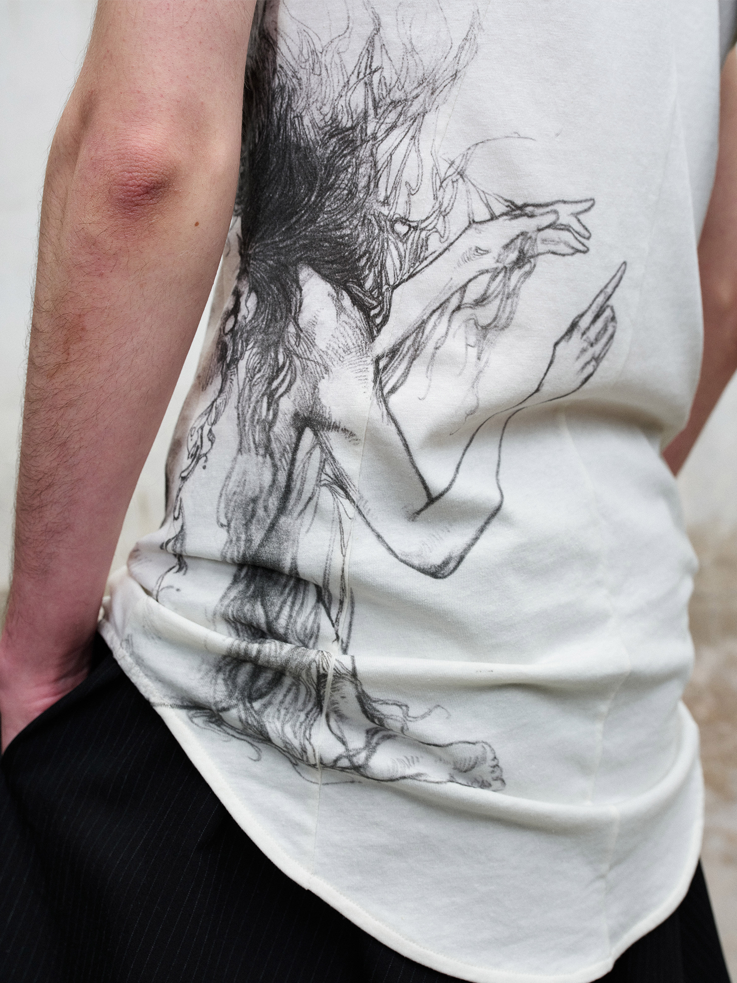 ILNya Nieternite Nifutur Spliced Graphic Tank Top, premium urban and streetwear designers apparel on PROJECTISR.com, ILNya Nieternite Nifutur