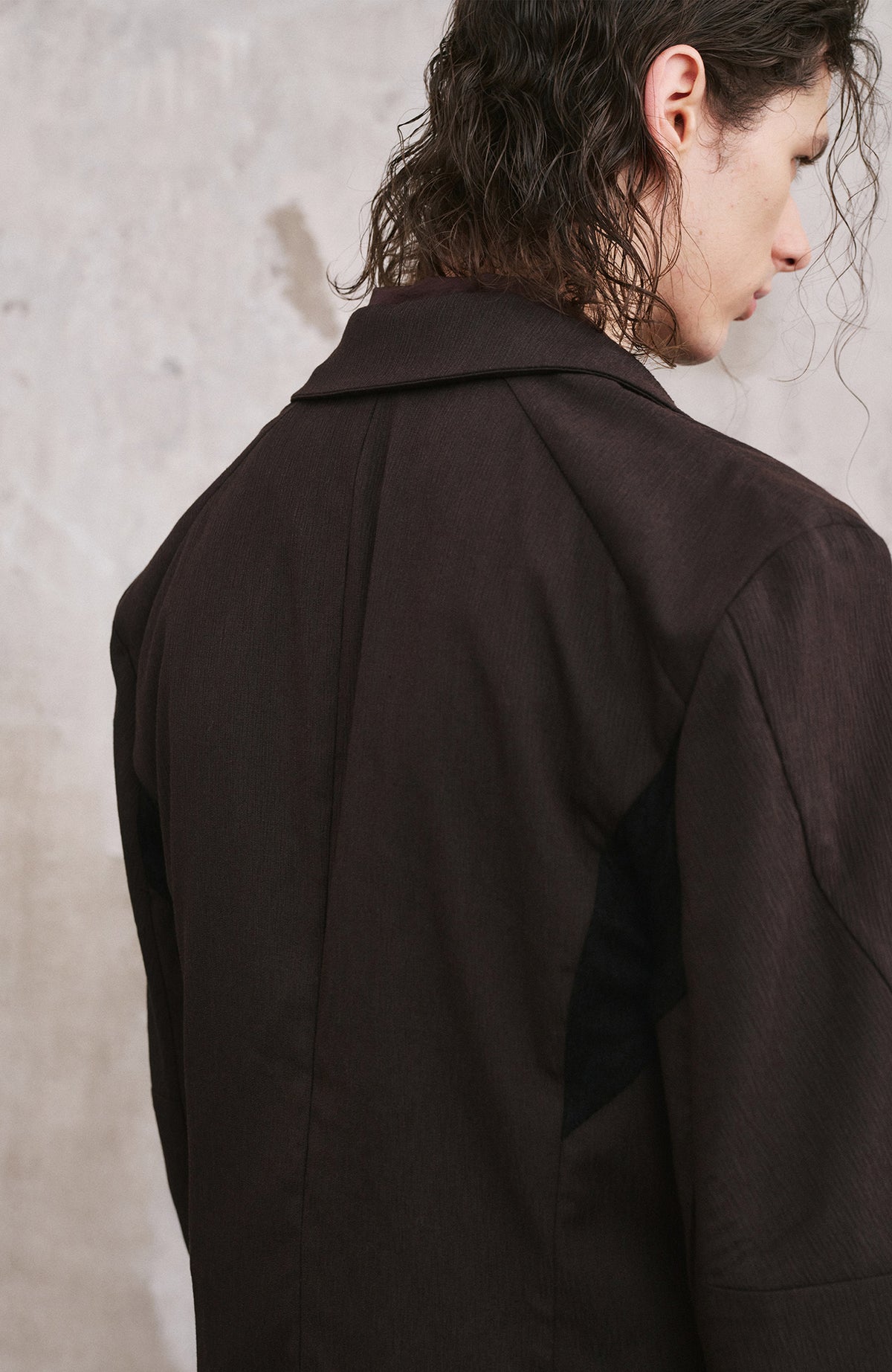 ILNya Nieternite Nifutur Spliced Knit Blazer Jacket
