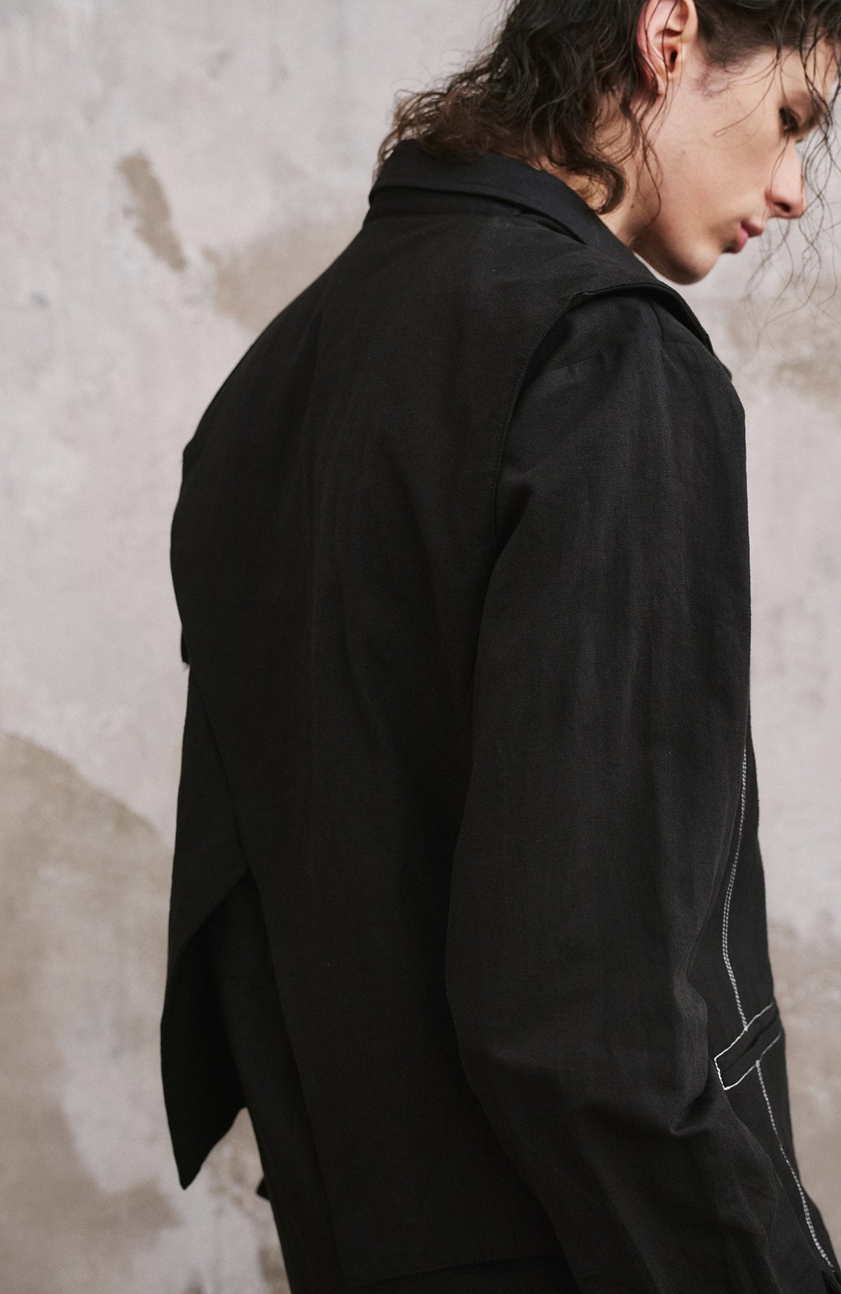 ILNya Nieternite Nifutur Detachable Vest Layered Long-Sleeve Shirt
