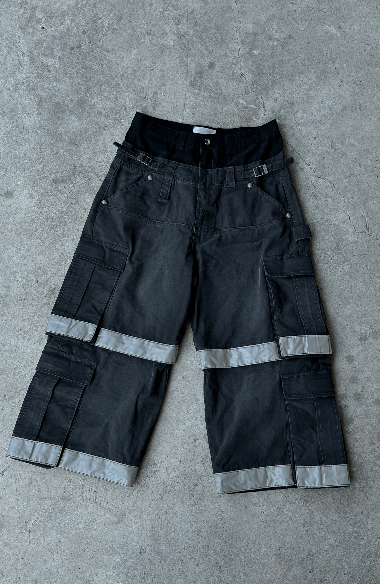 TECNINEGROUP Detachable Reflective Firefighter Cargo Pants Gray