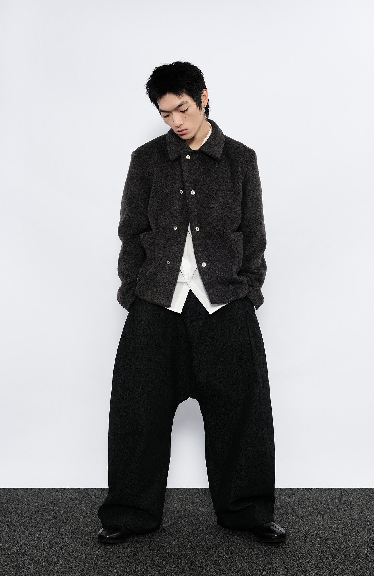 7440 37 1 Flap Pockets Wool-Blend Jacket, premium urban and streetwear designers apparel on PROJECTISR.com, 7440 37 1