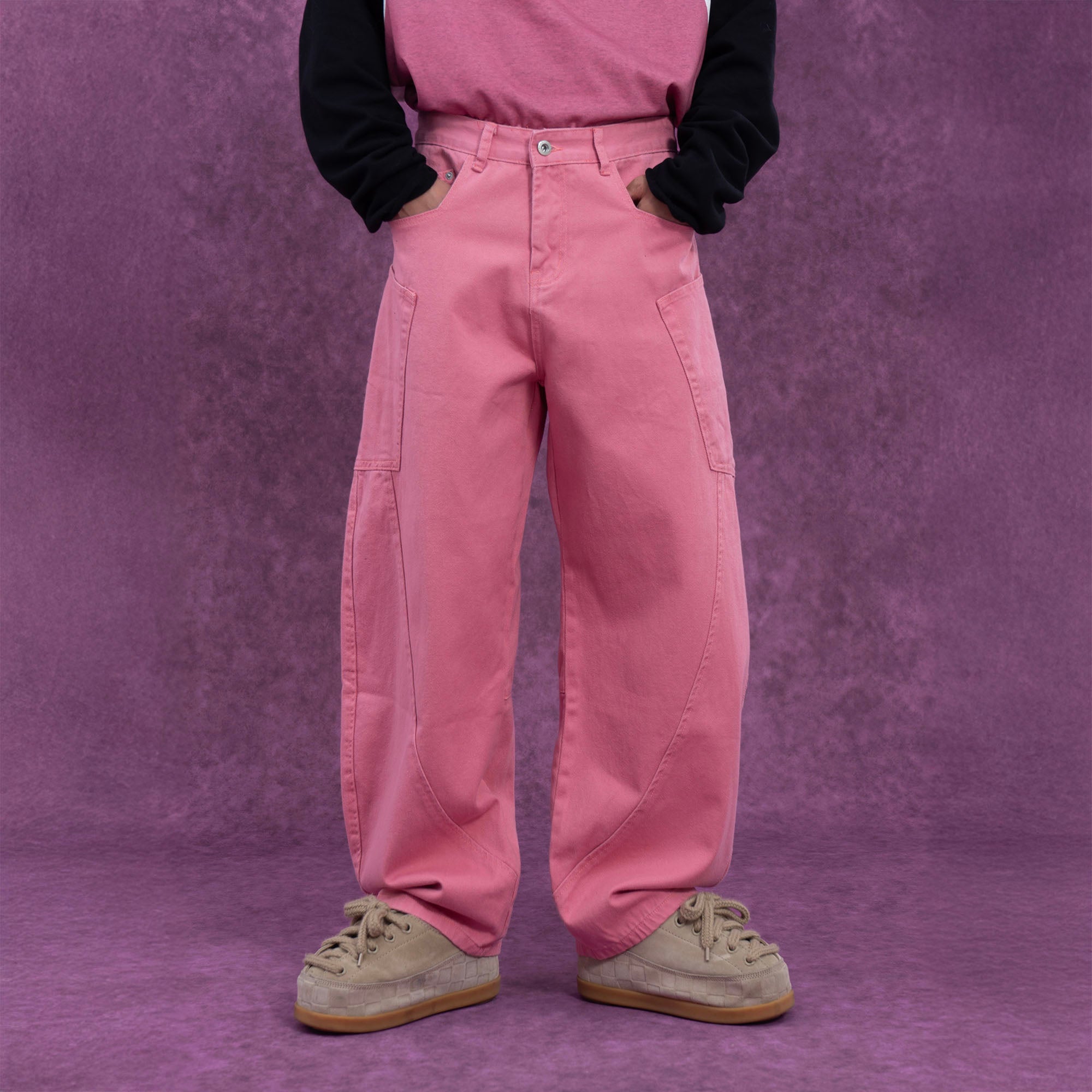 CLP Slant Panel Oversized Cargo Jeans, premium urban and streetwear designers apparel on PROJECTISR.com, CLP