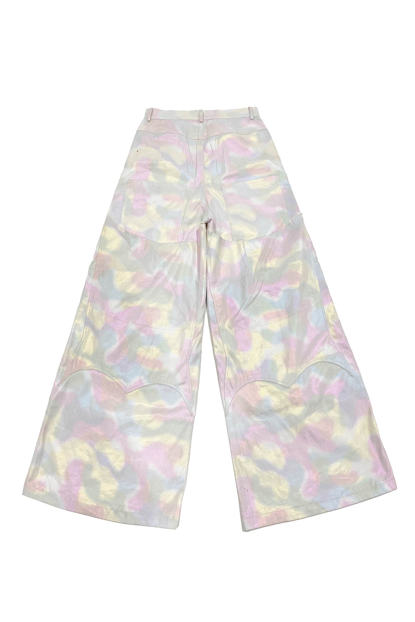 EMBRYO Deconstructed Iridescent Camo Wide-Leg Pants