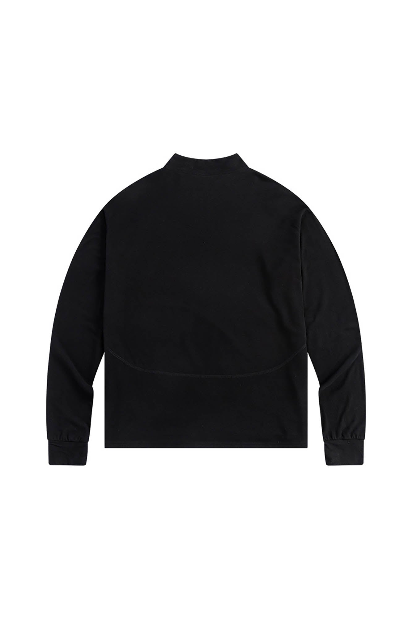 ENSHADOWER Wool Blended Mock Neck Zip-Up L/S Tee