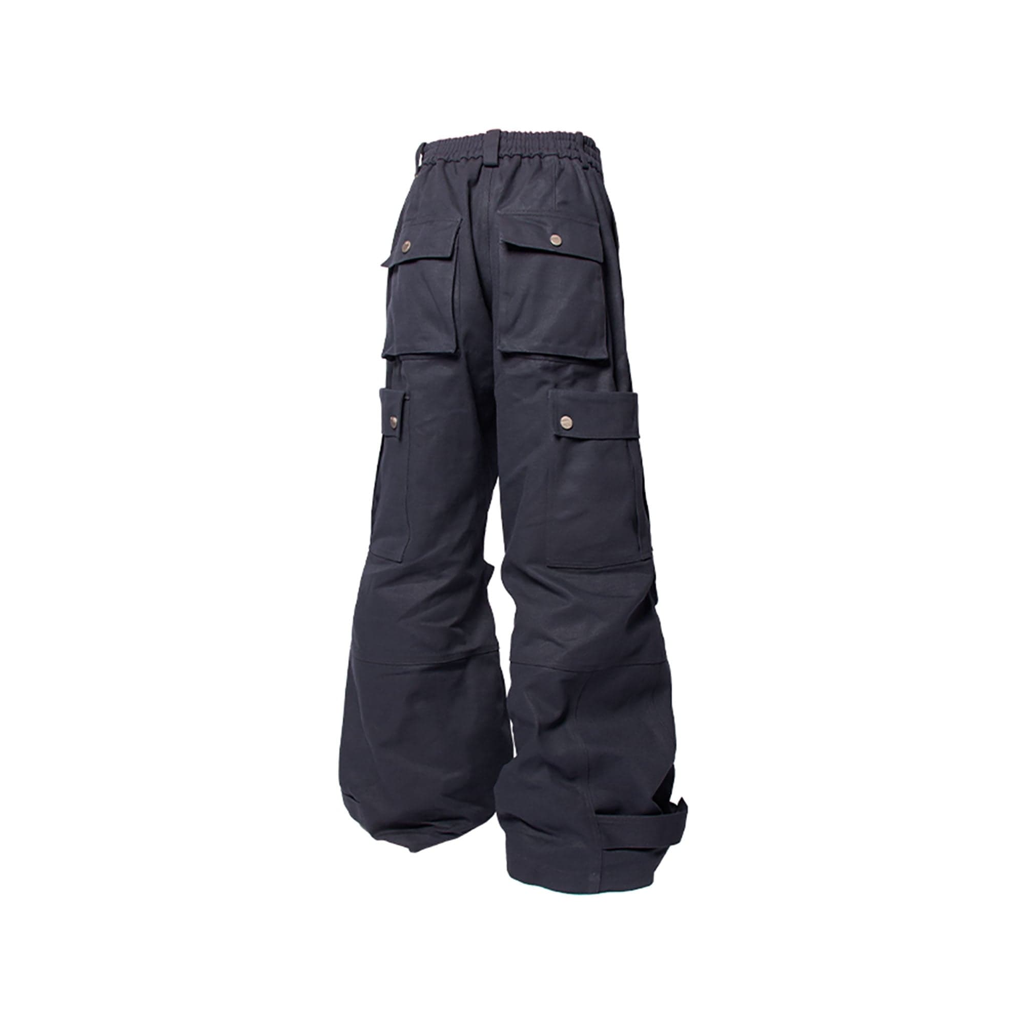 RELABEL Multi-Pocket Oversized Workwear Cargo Pants Dark Gray, premium urban and streetwear designers apparel on PROJECTISR.com, RELABEL