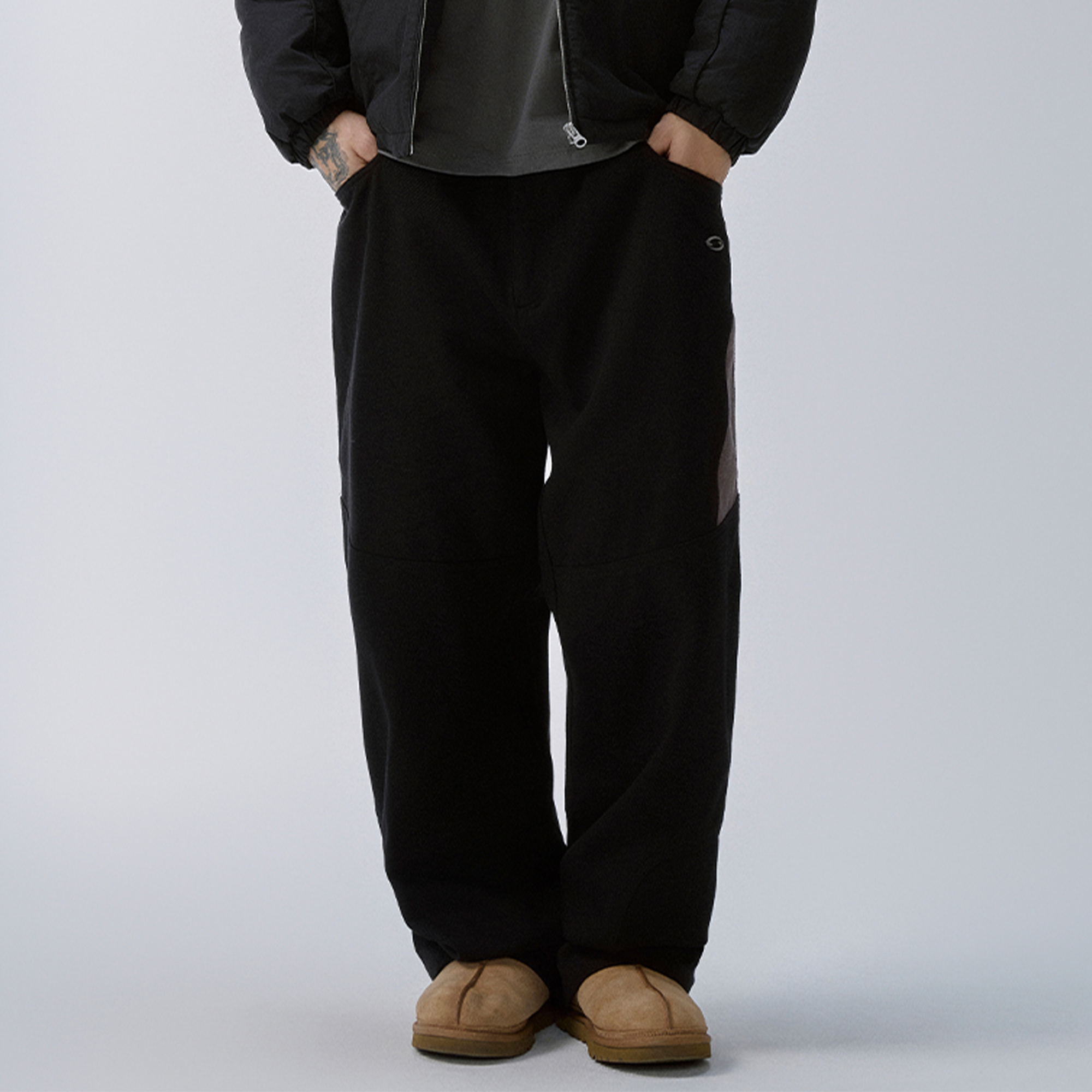 F2CE Paneled Contrast Embroidered LOGO Pants
