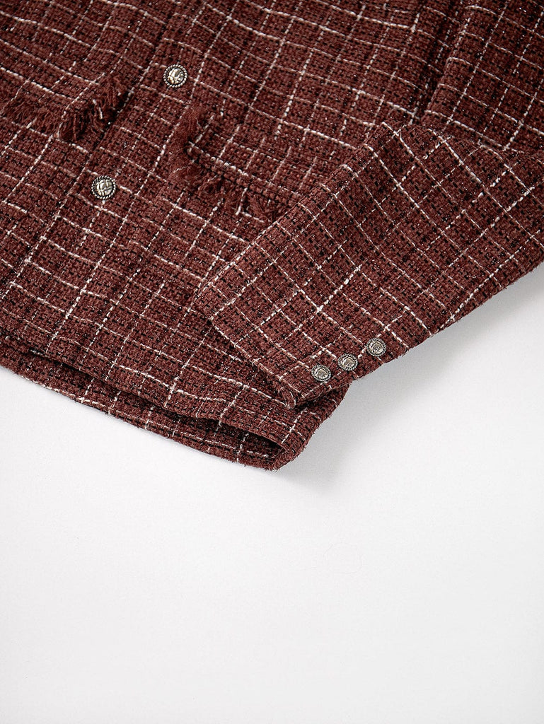 LEONSENSE Tassels Pockets Tweed Jacket, premium urban and streetwear designers apparel on PROJECTISR.com, LEONSENSE