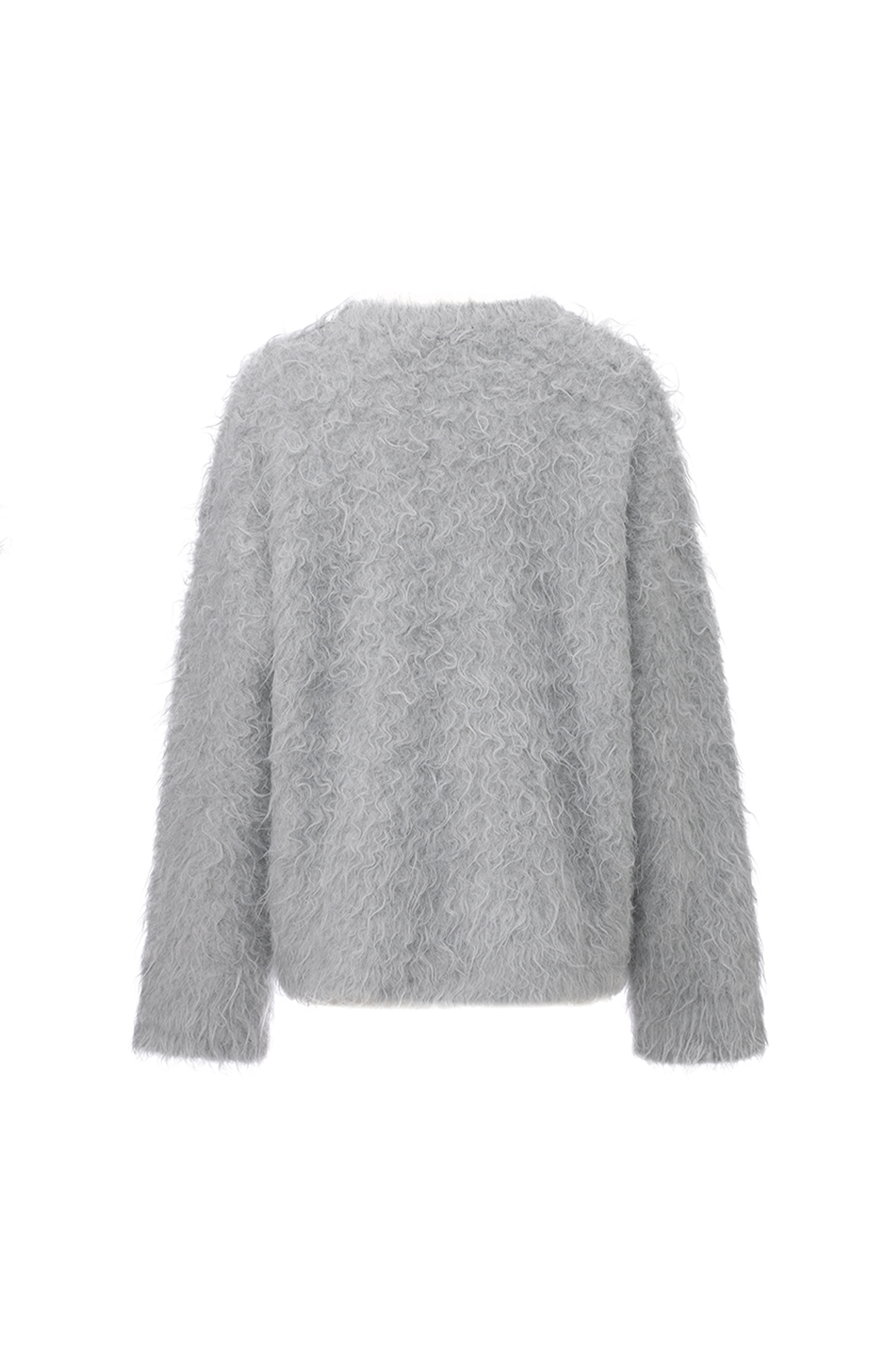 VANN VALRENCE Fuzzy Cat Intarsia Mohair Sweater