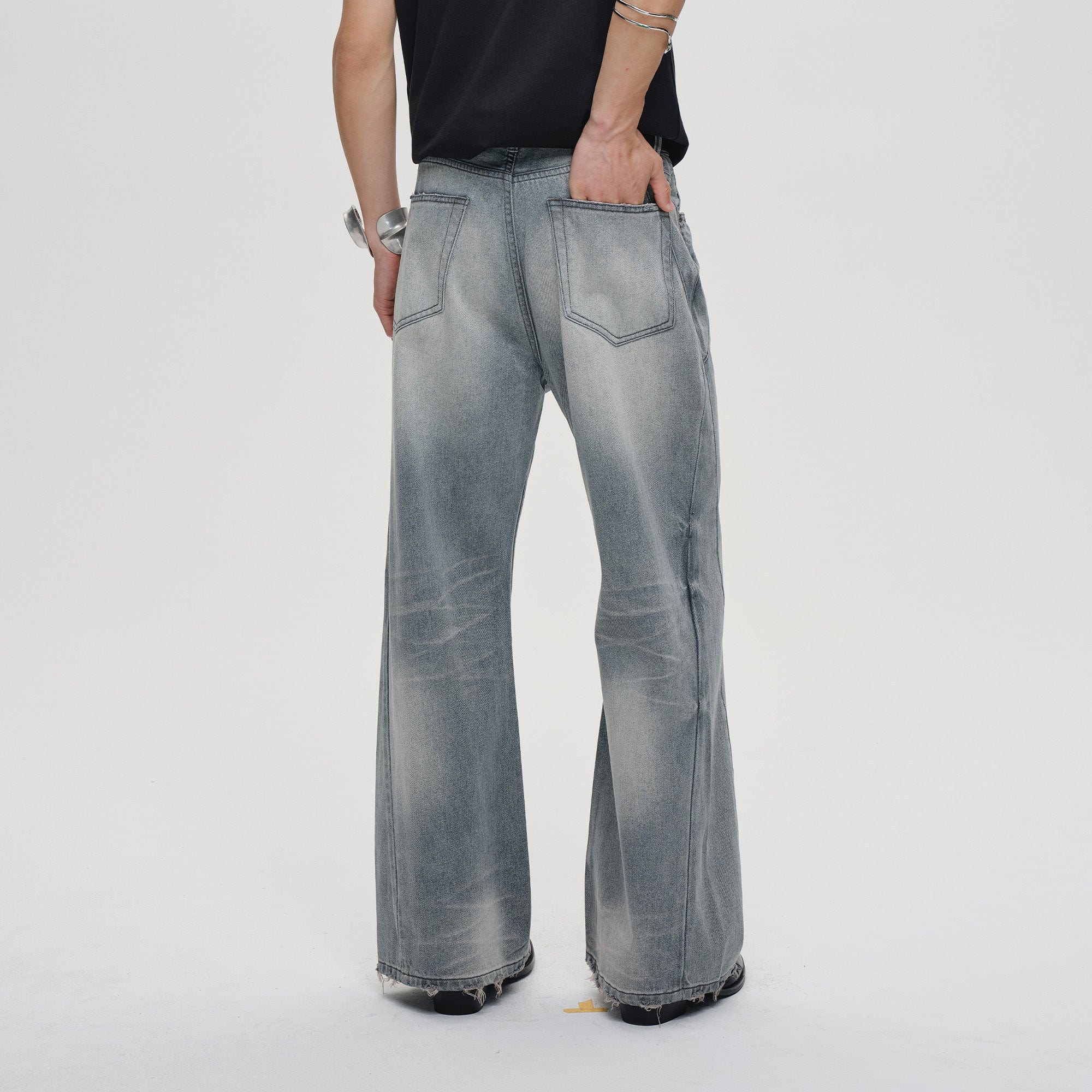 CATSSTAC Retro Mist-Washed Straight-Leg Jeans, premium urban and streetwear designers apparel on PROJECTISR.com, CATSSTAC