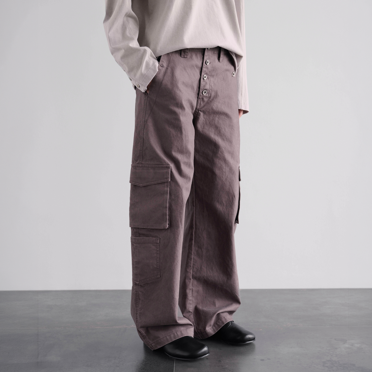 ORGANIC EMOTION Multi-Pocket Washed Retro Cargo Pants