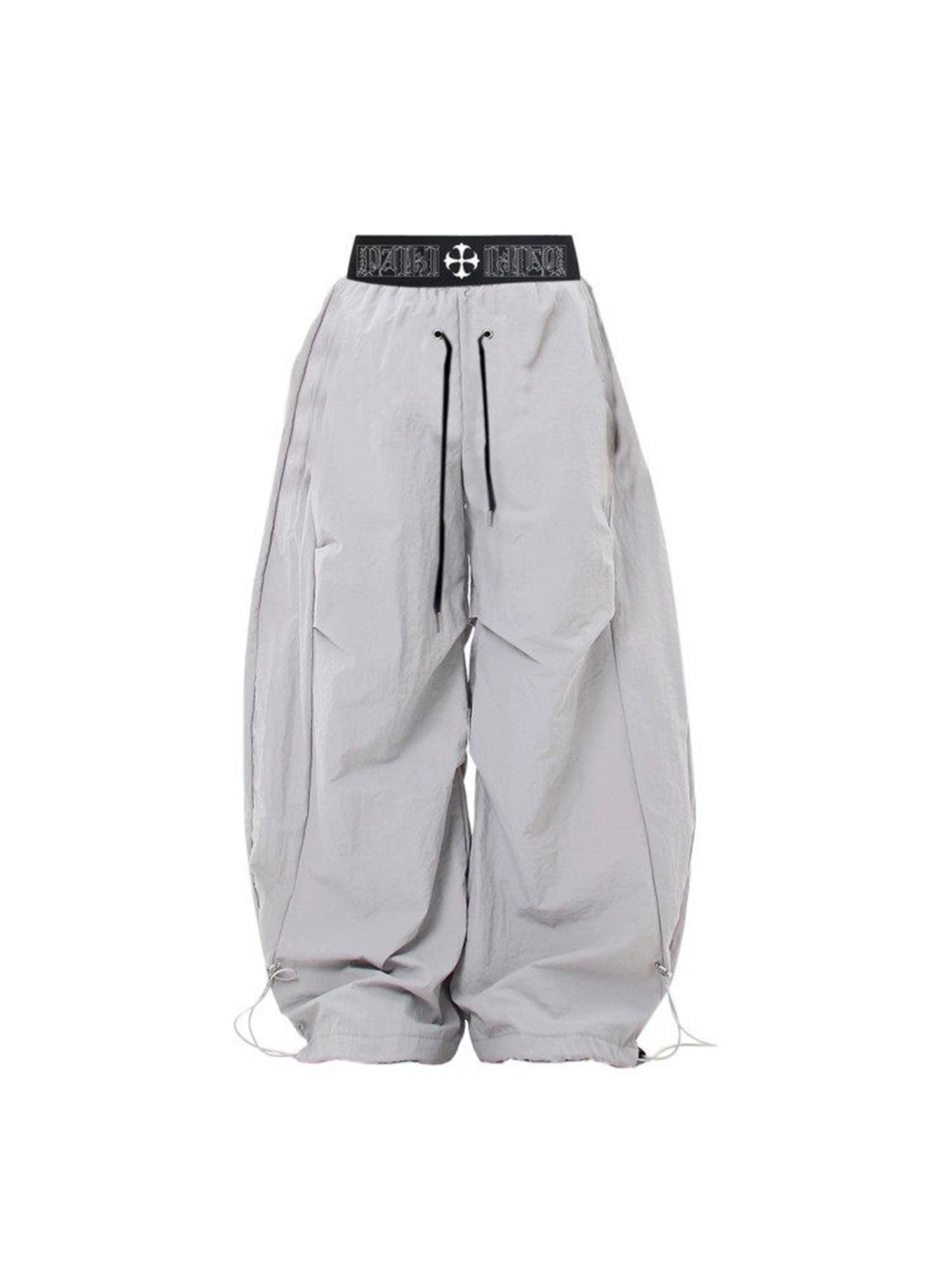 PAIKI Double-Waist Parachute Curved Pants