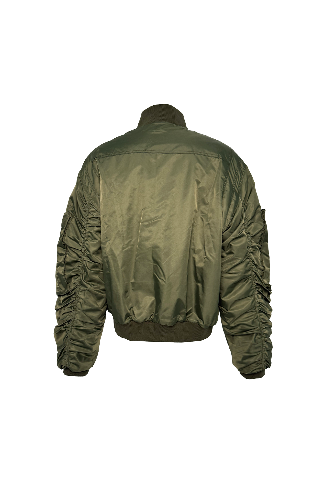 PCCVISION Tribal Embroidered Bomber Jacket Green