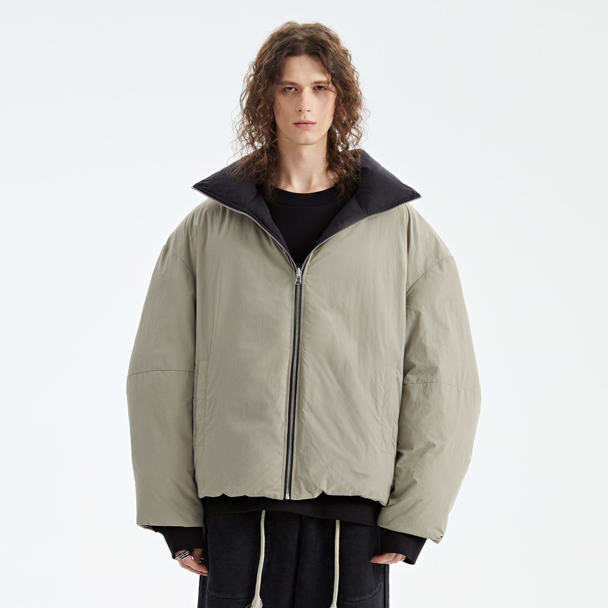 ORGANIC EMOTION Reversible Oversized Waterproof Down Jacket