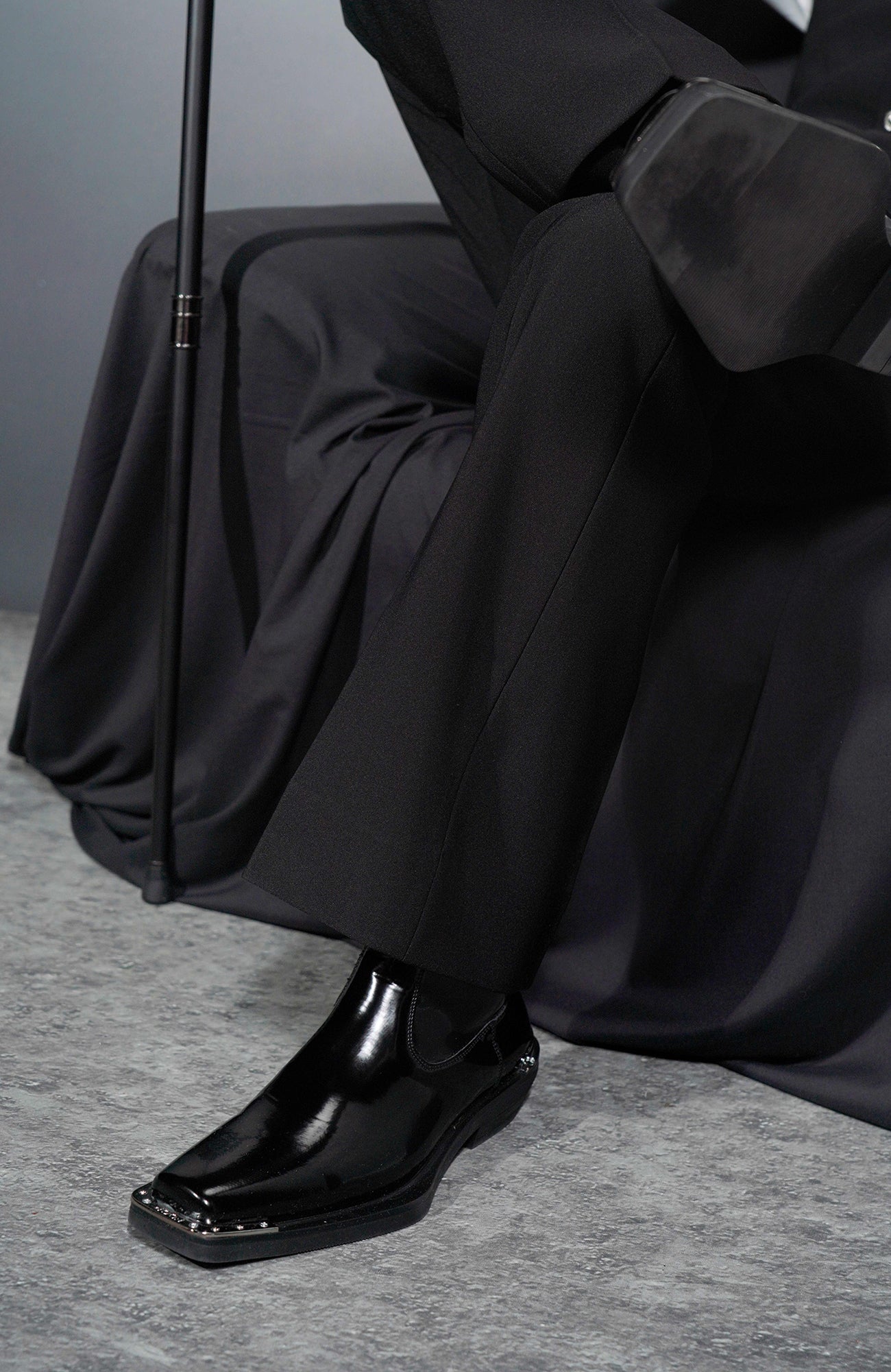 SHANG JIE Slim Flared Suit Pants