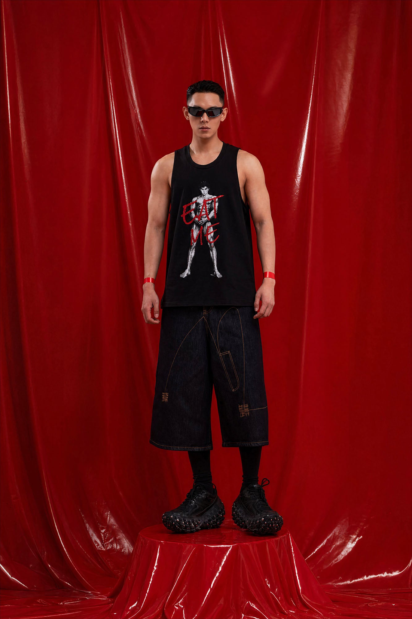 CLP Diamond Eat Me Graphic Tank Top, premium urban and streetwear designers apparel on PROJECTISR.com, CLP