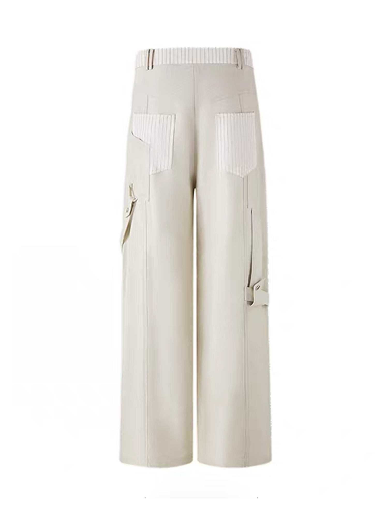 TIWILLTANG Contrast Panel Straight-Leg Pants