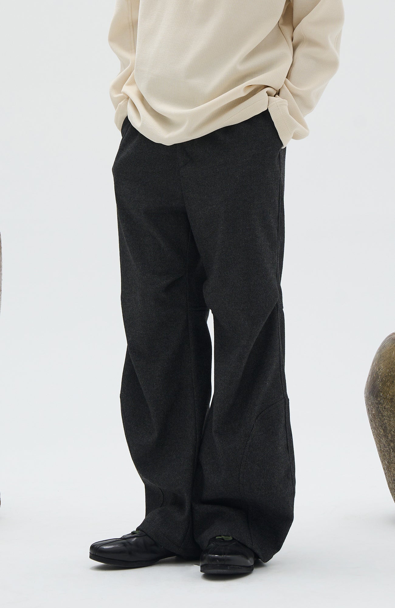 7440 37 1 Wool-Blend Straight-Leg Trousers