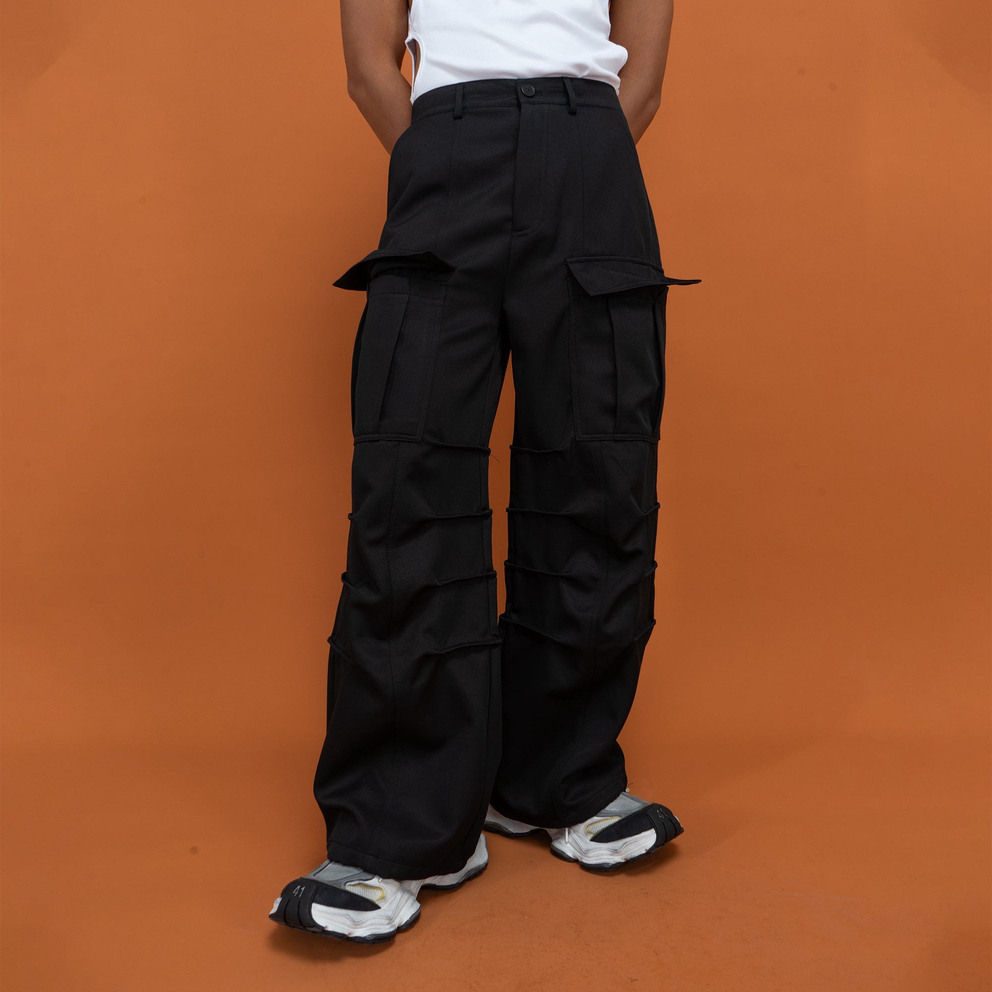 CLP Big-Pocket Crinkled Cargo Pants