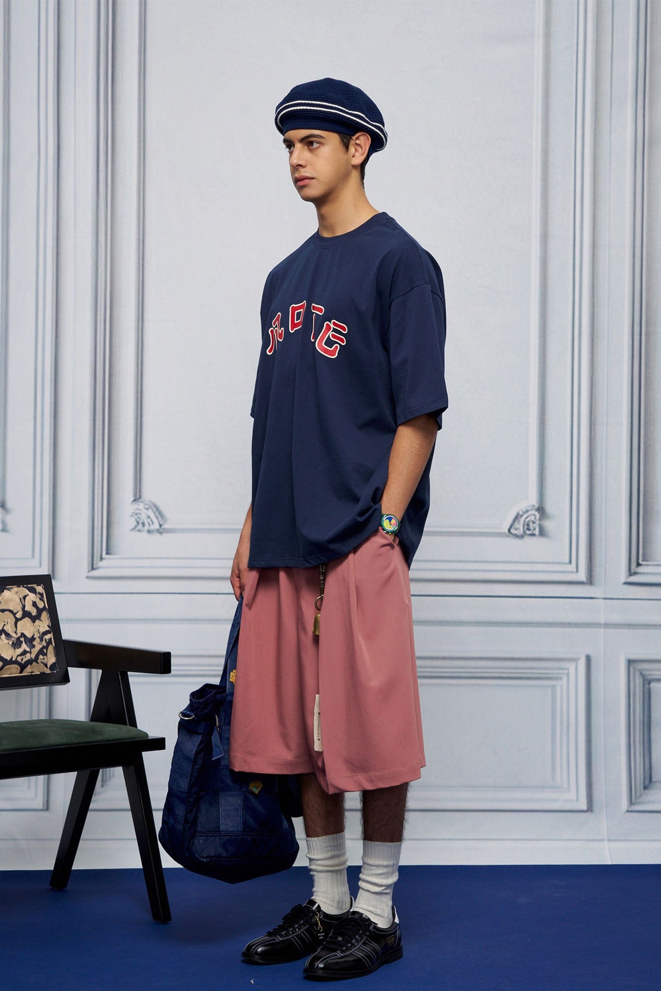 UNLIMITED MOTE Pleated Wide-Leg Drawstring Shorts Rose Pink, premium urban and streetwear designers apparel on PROJECTISR.com, UNLIMITED MOTE