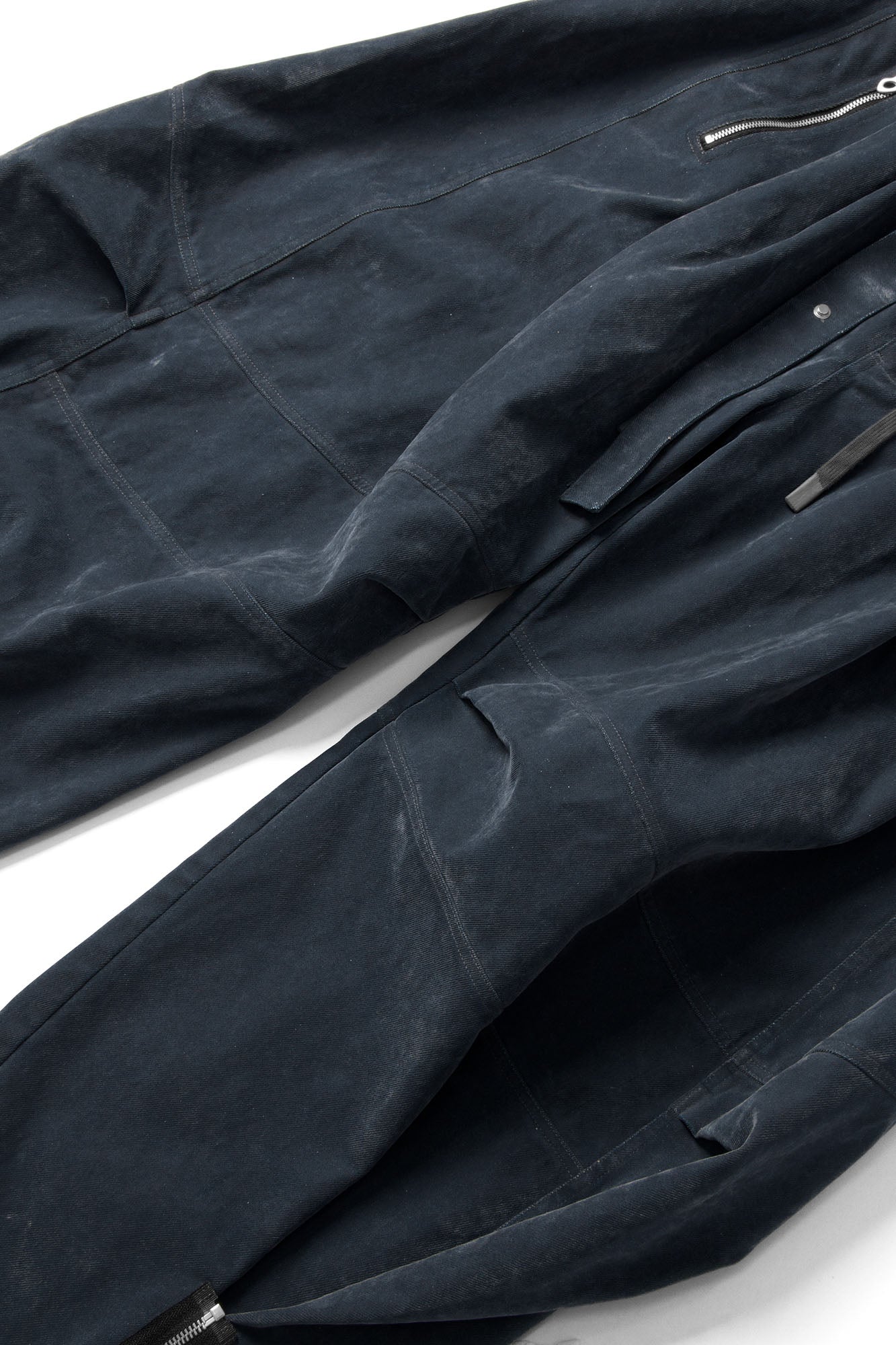 RELABEL Velour Zip-Hem Oversized Jeans
