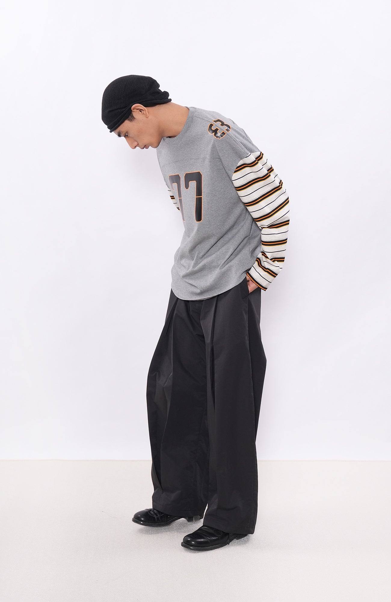 7440 37 1 77 Graphic Drop-Shoulder Stripe Jersey, premium urban and streetwear designers apparel on PROJECTISR.com, 7440 37 1